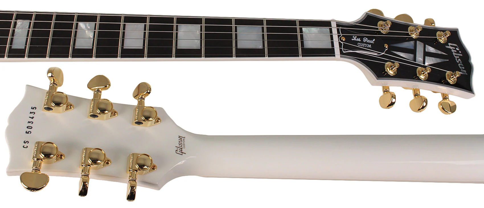 Gibson Custom Shop Les Paul Custom Guitar, Gloss, Alpine White - Image 13