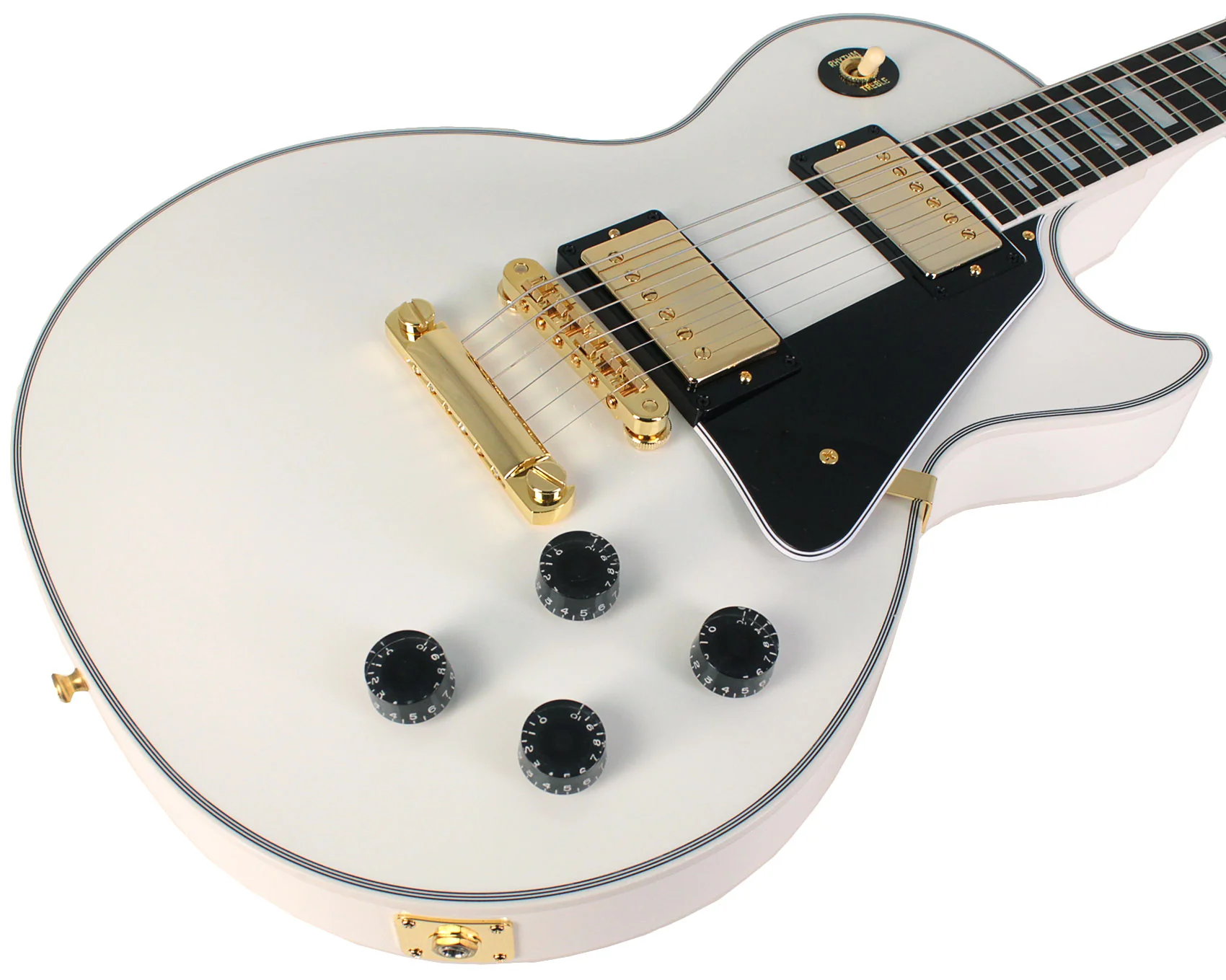 Gibson Custom Shop Les Paul Custom Guitar, Gloss, Alpine White - Image 2