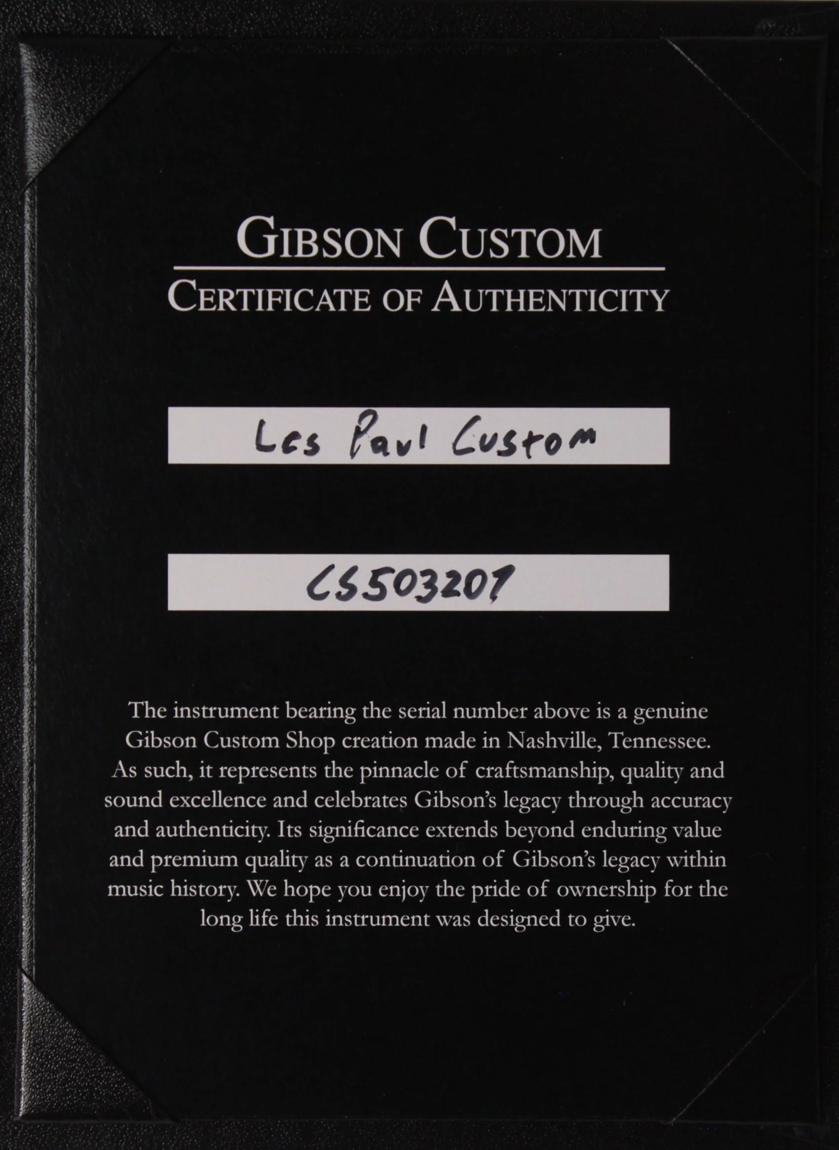 Gibson Custom Shop Les Paul Custom Guitar, Gloss, Ebony Black - Image 10