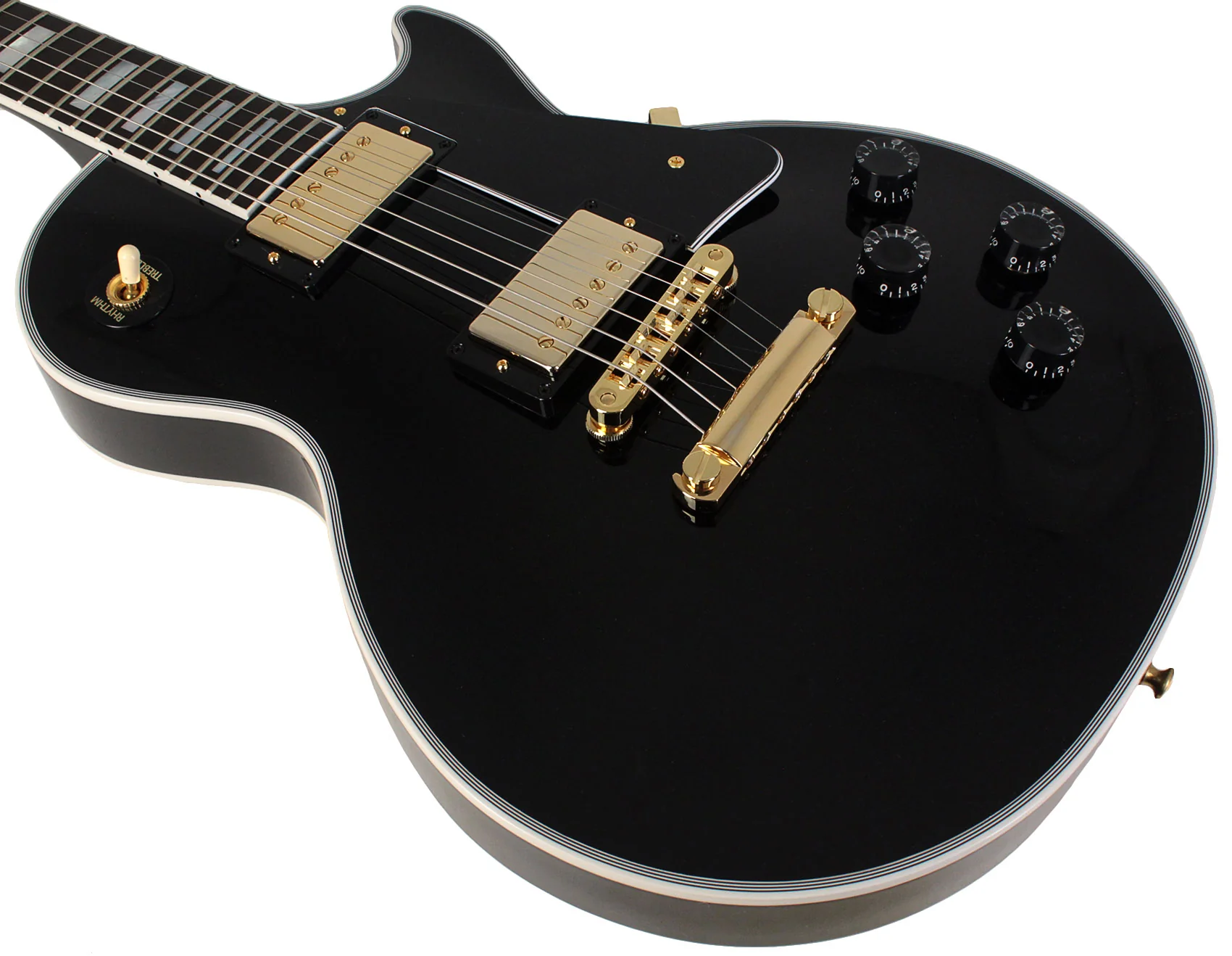 Gibson Custom Shop Les Paul Custom Guitar, Gloss, Ebony Black - Image 4