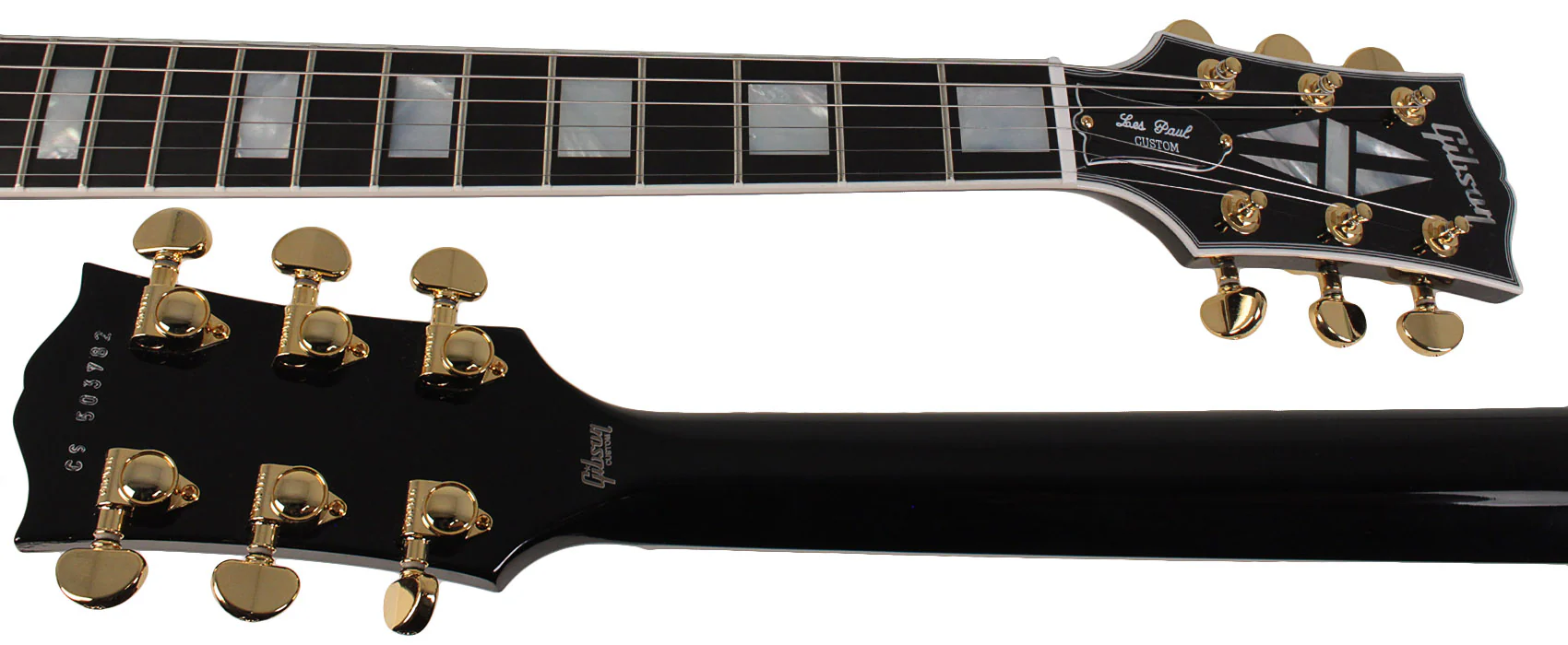 Gibson Custom Shop Les Paul Custom Guitar, Gloss, Ebony Black - Image 8