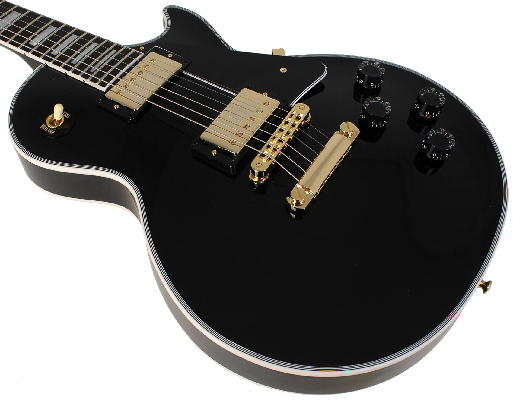 Gibson Custom Shop Les Paul Custom Guitar, Gloss, Ebony Black - Image 4