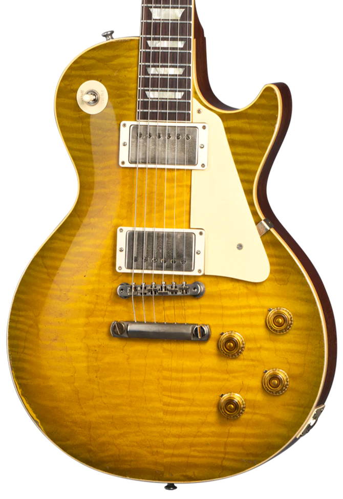 Gibson Custom Shop Murphy Lab 1959 Les Paul Standard Guitar, Heavy Aged, Green Lemon Fade - Image 2