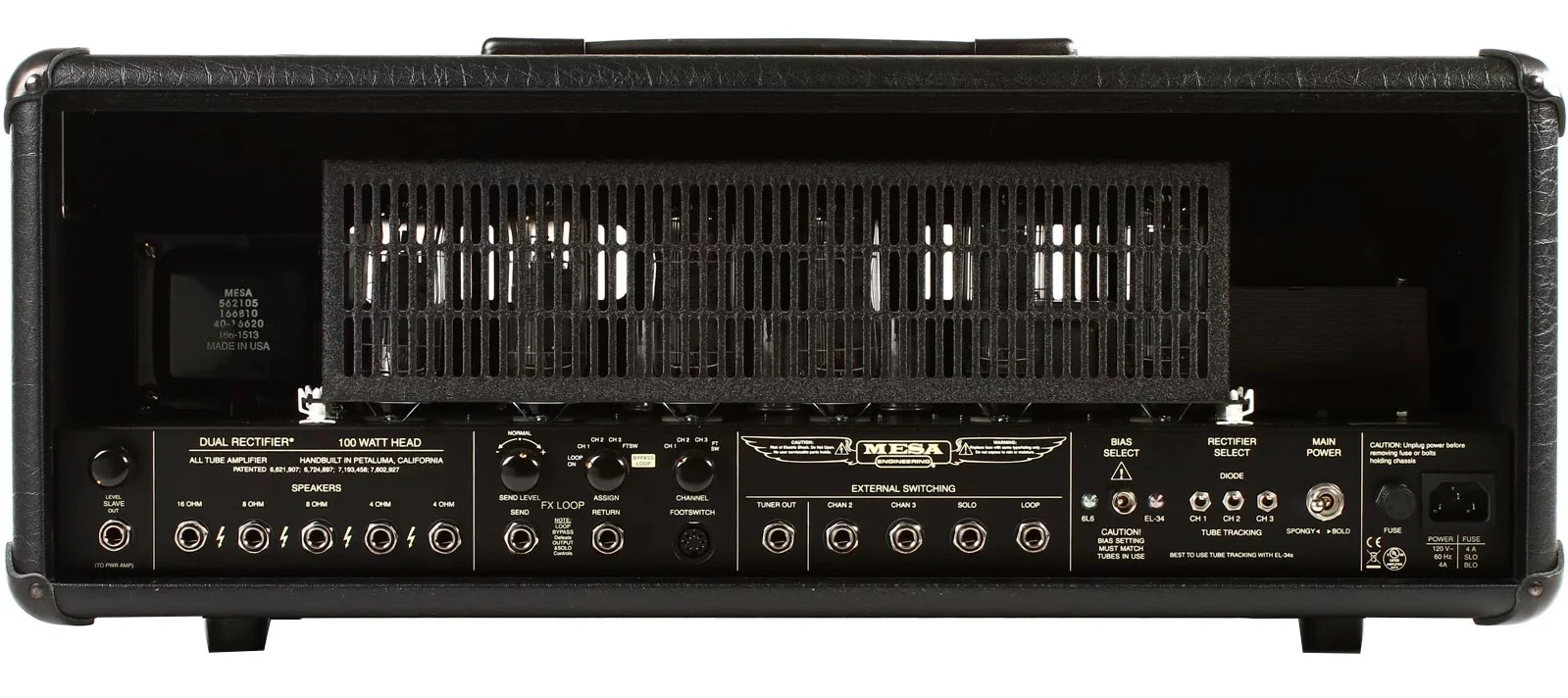 Mesa Boogie Dual Rectifier Head w/ Black Tolex Panel - Image 2