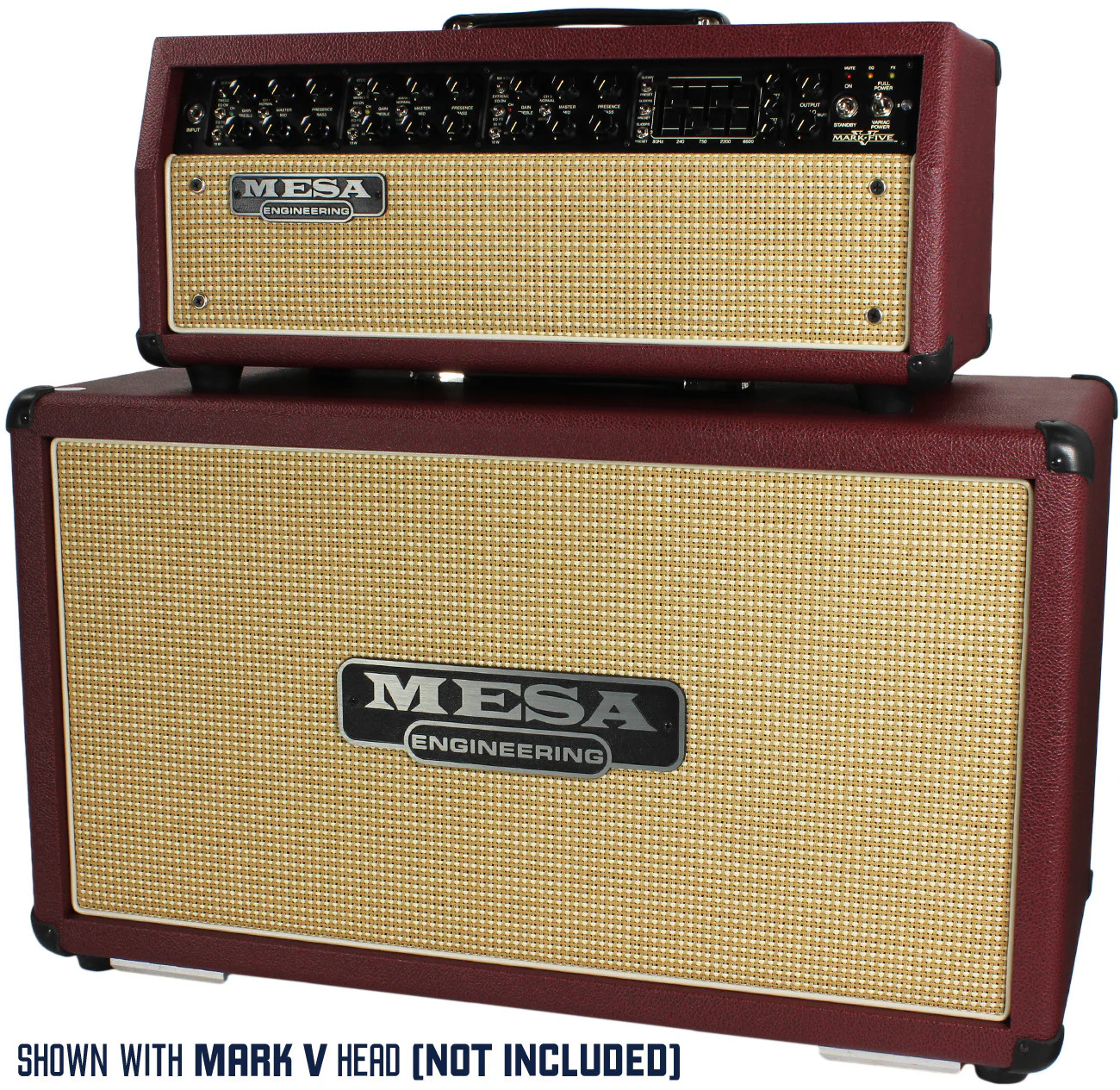 Mesa Boogie 2x12 Recto Horizontal Cab, British Cabernet - Image 3