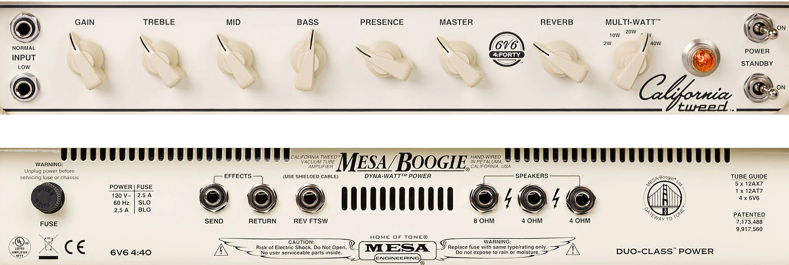 Mesa Boogie California Tweed 6V6 4:40 1x12 Combo, Black, Wicker Grille - Image 4