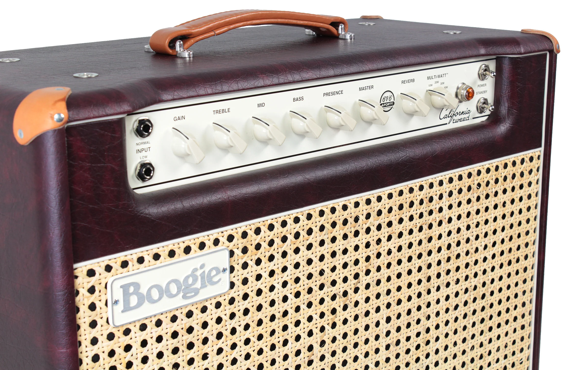 Mesa Boogie California Tweed 6V6 4:40 1x12 Combo, Wine Taurus, Wicker Grille - Image 3