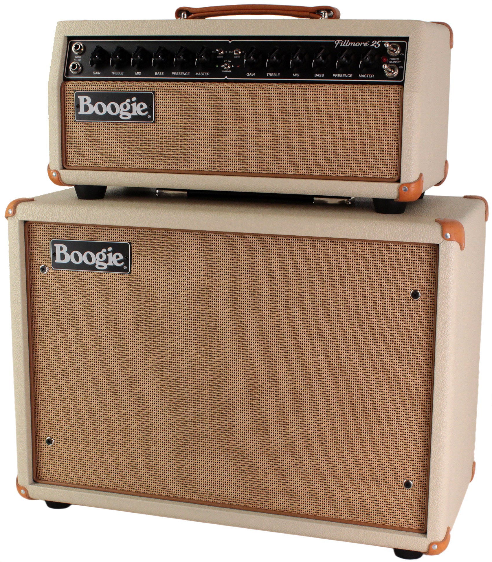 Mesa Boogie Fillmore 25 Head, 1x12 Fillmore Cab, Custom Cream, Tan Grille