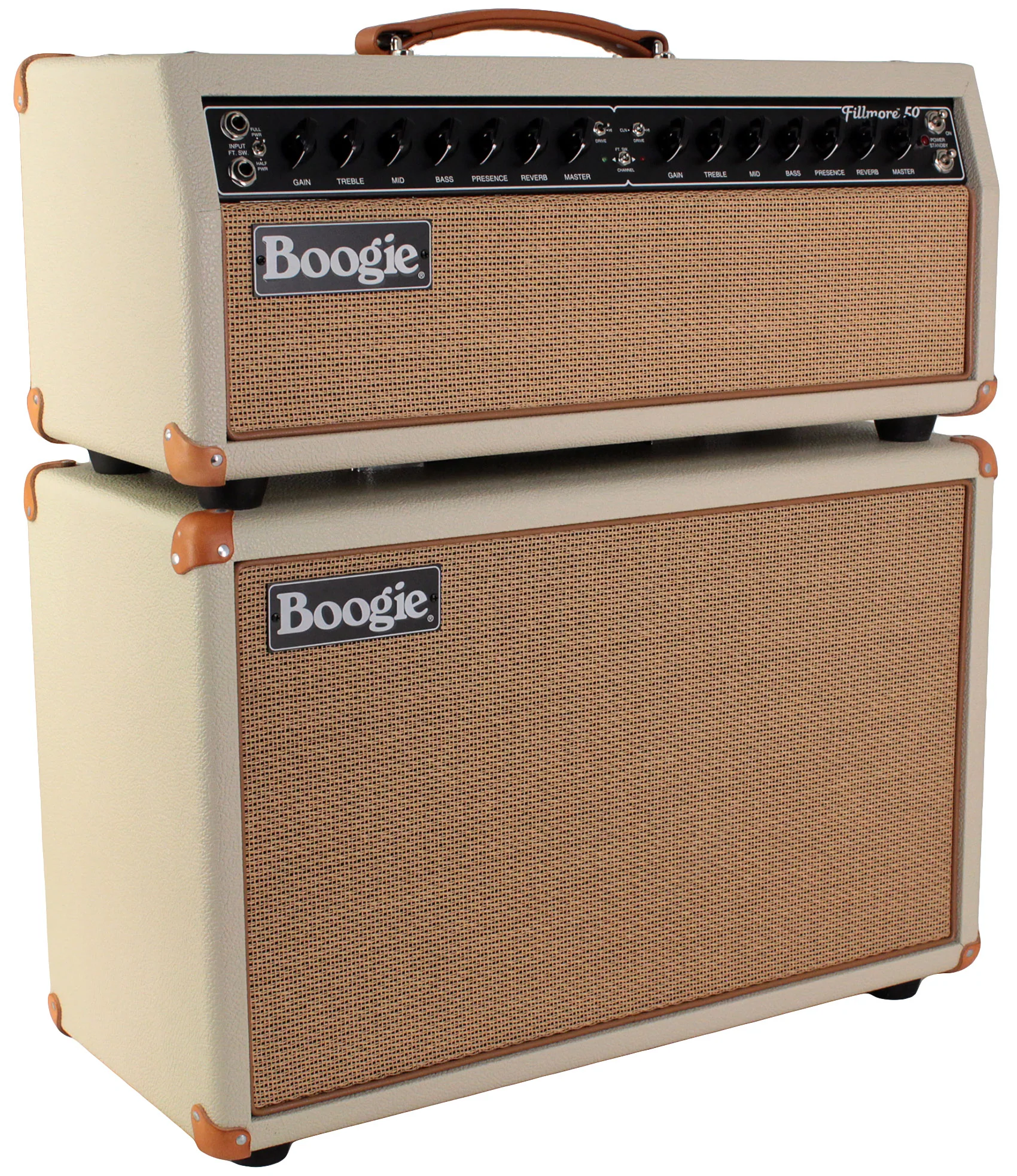 Mesa Boogie Fillmore 50 Head, 1x12 Fillmore Cab, Custom Cream, Tan Grille - Image 2