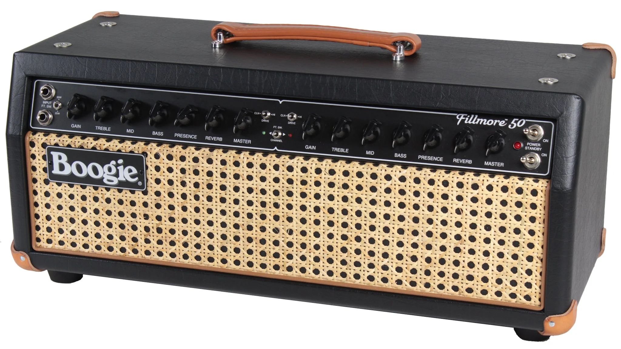 Mesa Boogie Fillmore 50 Head and 2x12 Cab, Custom Black, Wicker Grille - Image 4