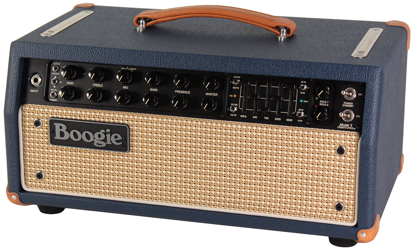 Mesa Boogie Mark Five 35 Head, 1x12 Widebody Cab, Custom Blue Bronco - Image 3
