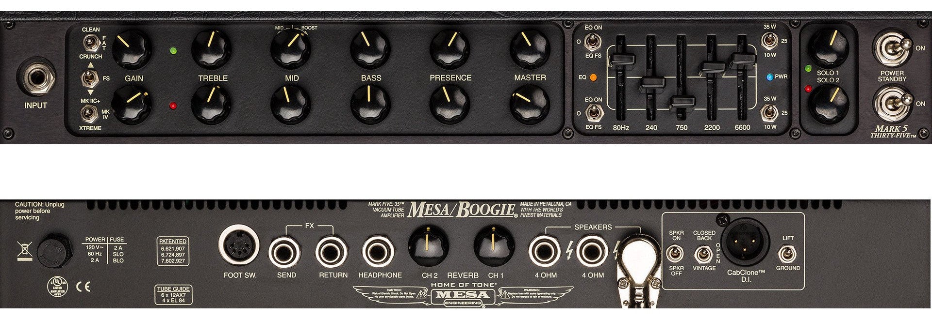Mesa Boogie Mark Five 35 Head, 1x12 Boogie Widebody Cab, Custom Black, Tan - Image 5