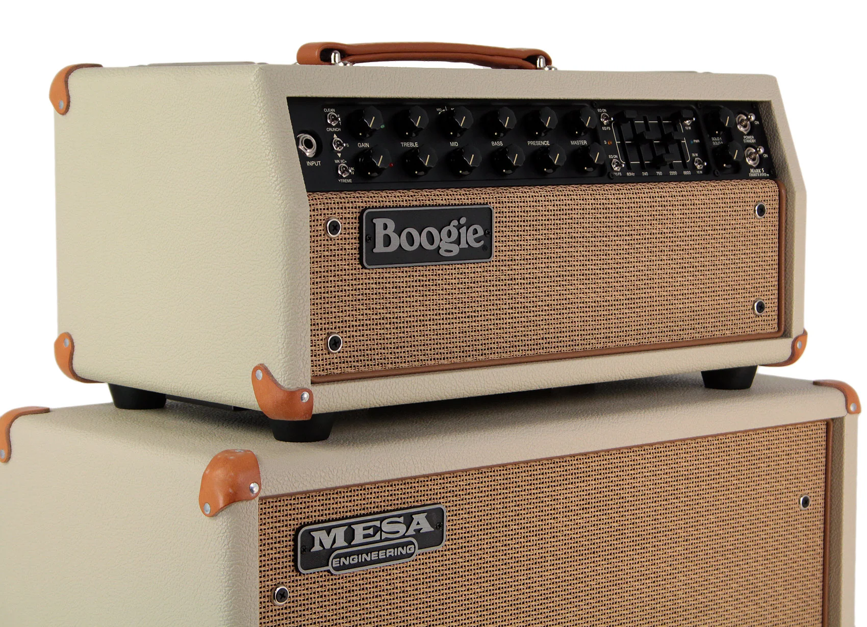 Mesa Boogie Mark Five 35 Head, Widebody Cab, Custom Cream, Tan - Image 3