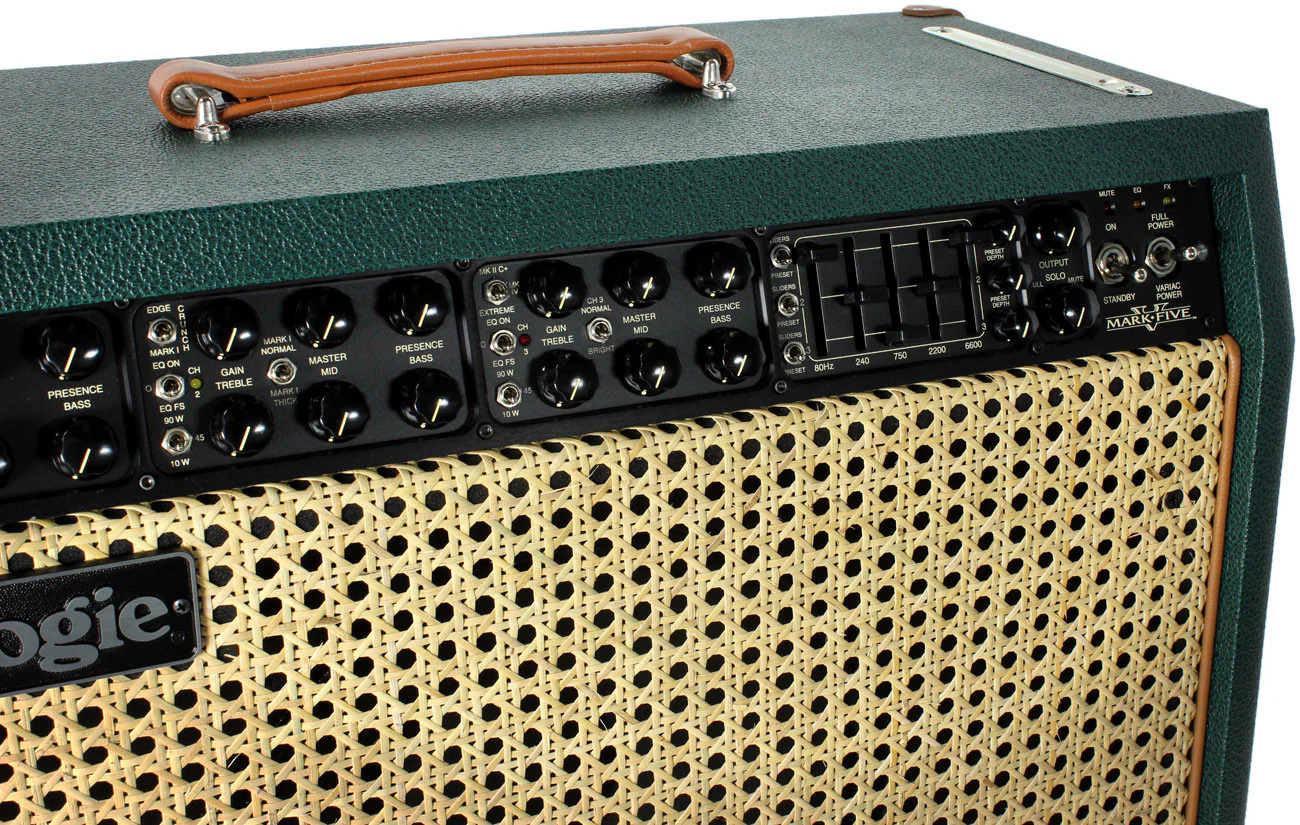 Mesa Boogie Mark V 1x12 Combo Amp - Emerald Green Wicker Custom - Image 5