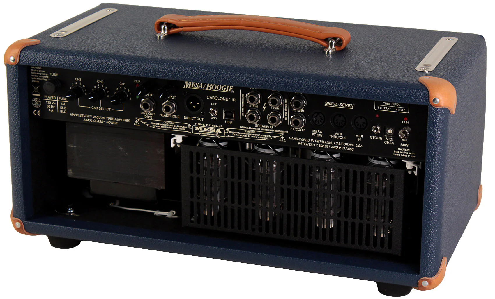 Mesa Boogie Mark VII Head, Custom Blue, Cream and Tan Grille - Image 2