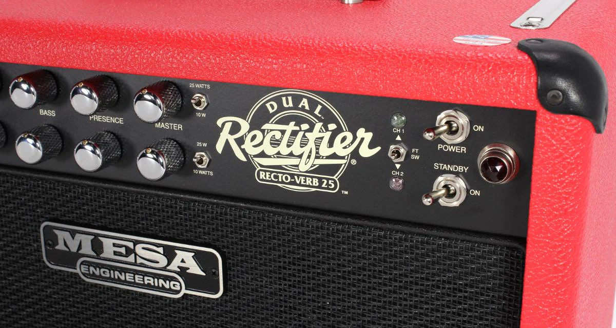 Mesa Boogie Rectoverb 25 1x12 Combo Amp - Red w/ Black Grill - Image 3