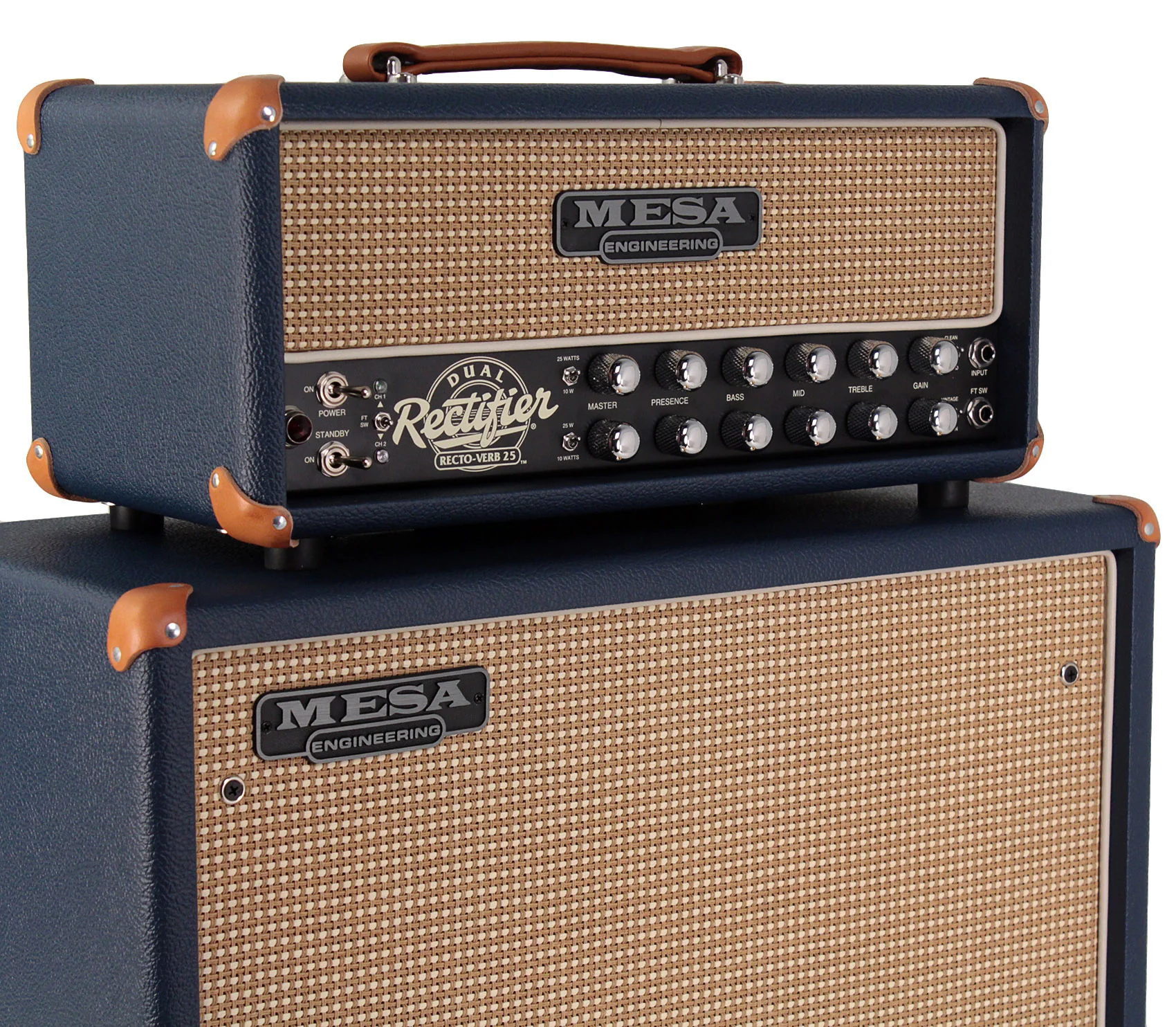 Mesa Boogie Rectoverb 25 Head, 1x12 Widebody Cab, Custom Blue Bronco - Image 2