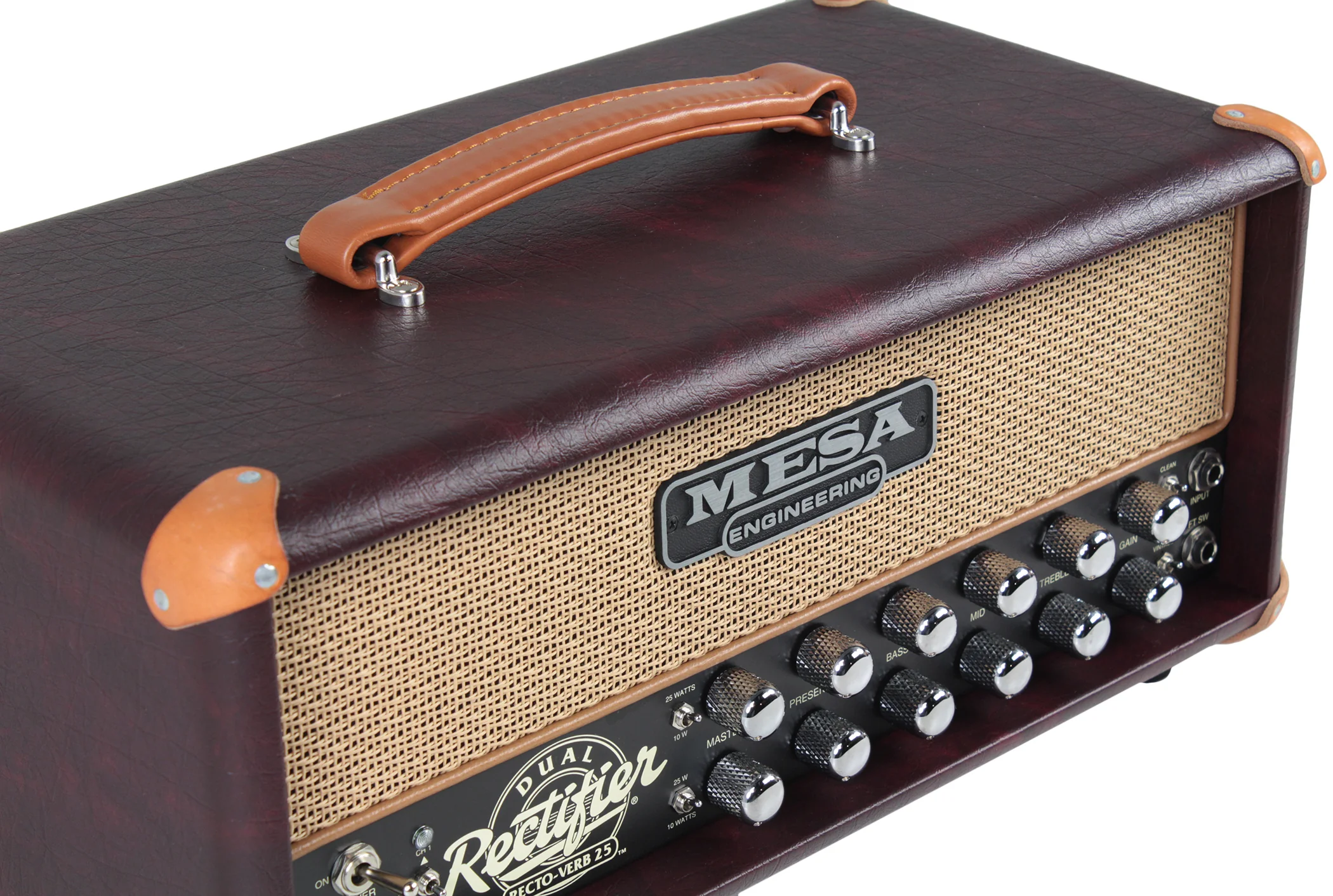 Mesa Boogie Rectoverb 25 Head, Wine, Tan Grille - Image 3