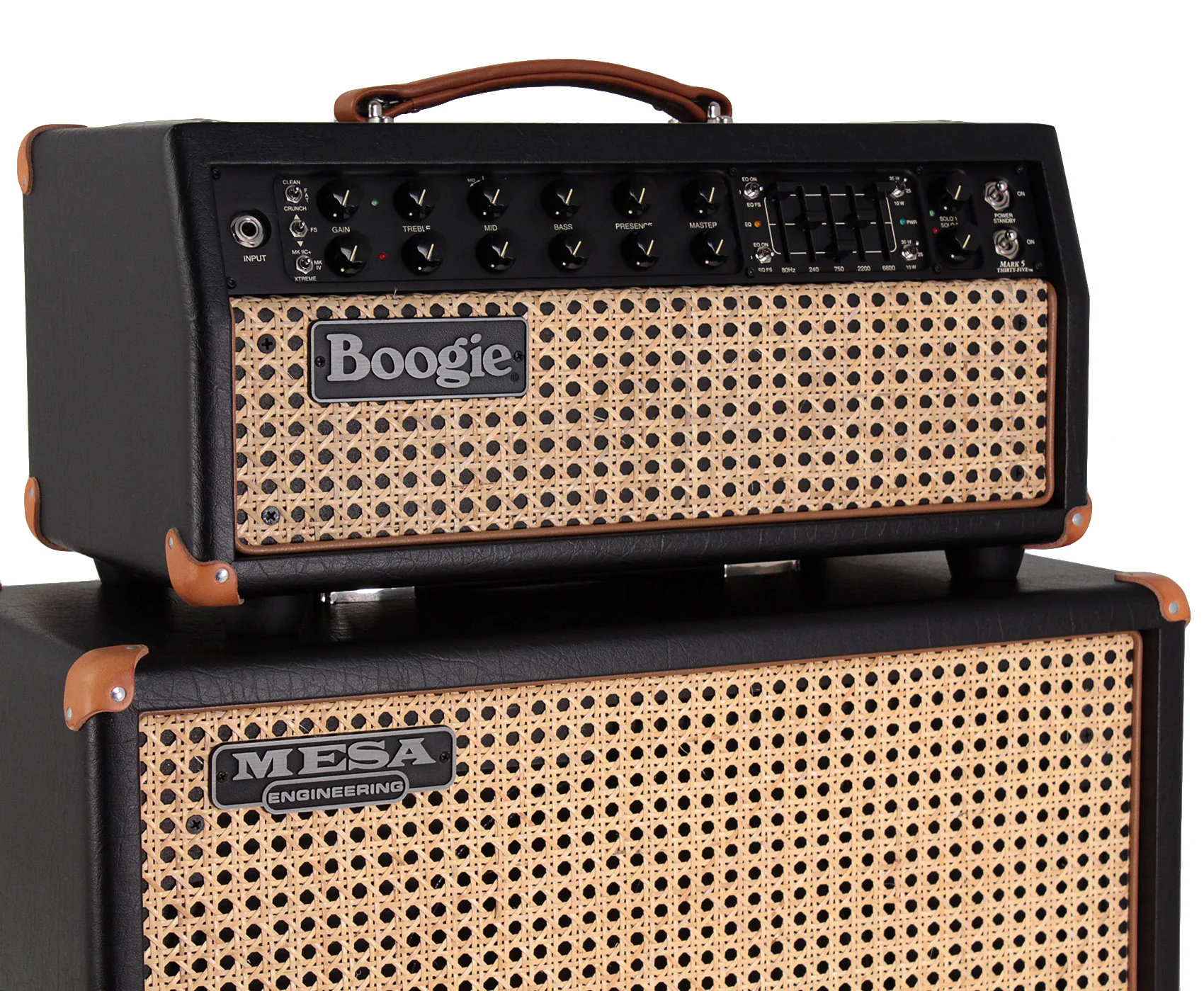 Mesa Boogie Mark Five 35 Head, 1x12 Boogie Widebody Cab, Custom Black, Wicker - Image 2