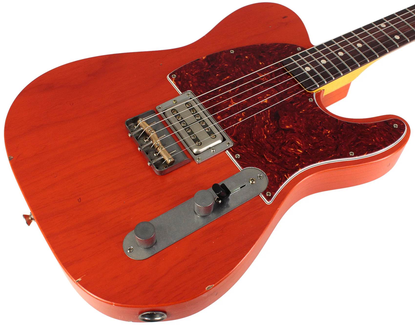 Nash E1HB Guitar, Gretsch Orange, Lollartron, Light Aging - Image 2