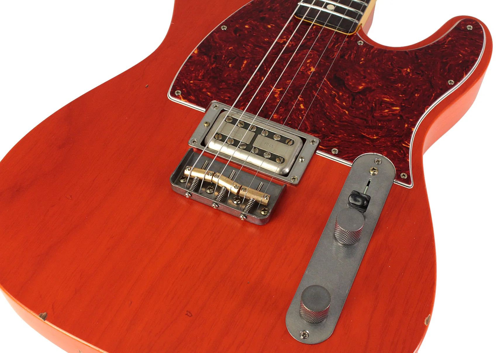 Nash E1HB Guitar, Gretsch Orange, Lollartron, Light Aging - Image 3