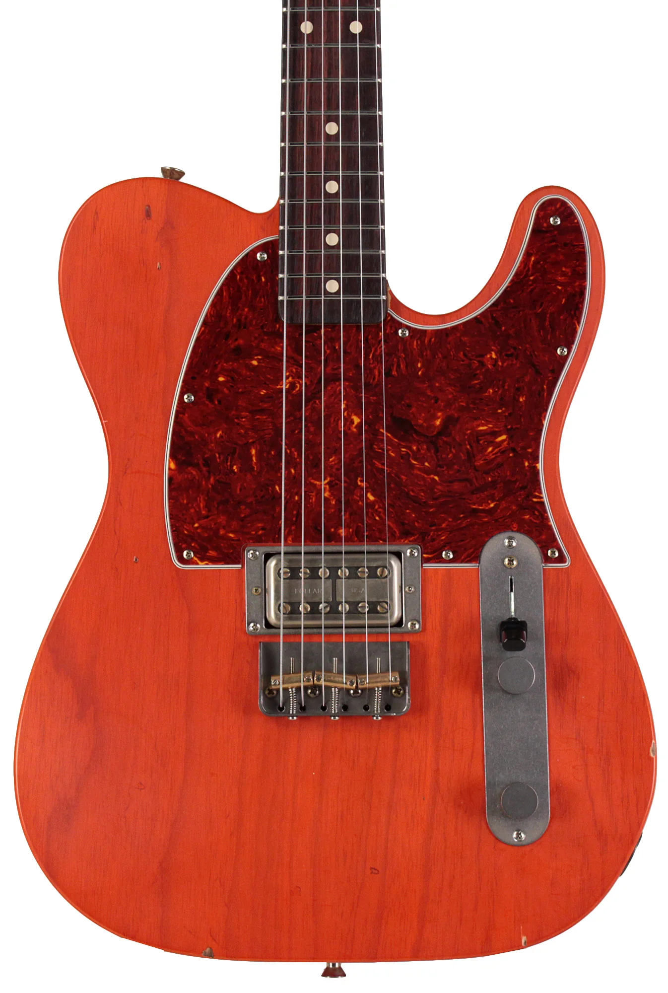 Nash E1HB Guitar, Gretsch Orange, Lollartron, Light Aging - Image 6