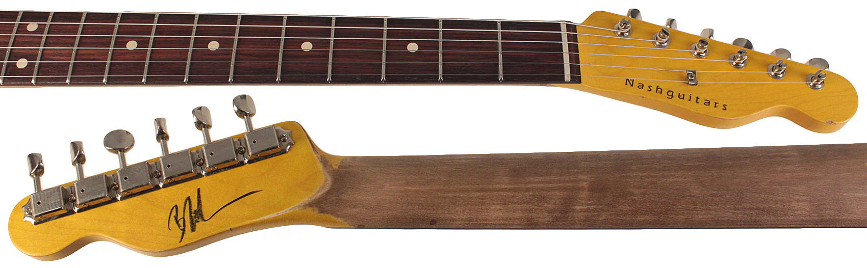 Nash E1HB Guitar, Gretsch Orange, Lollartron, Light Aging - Image 8