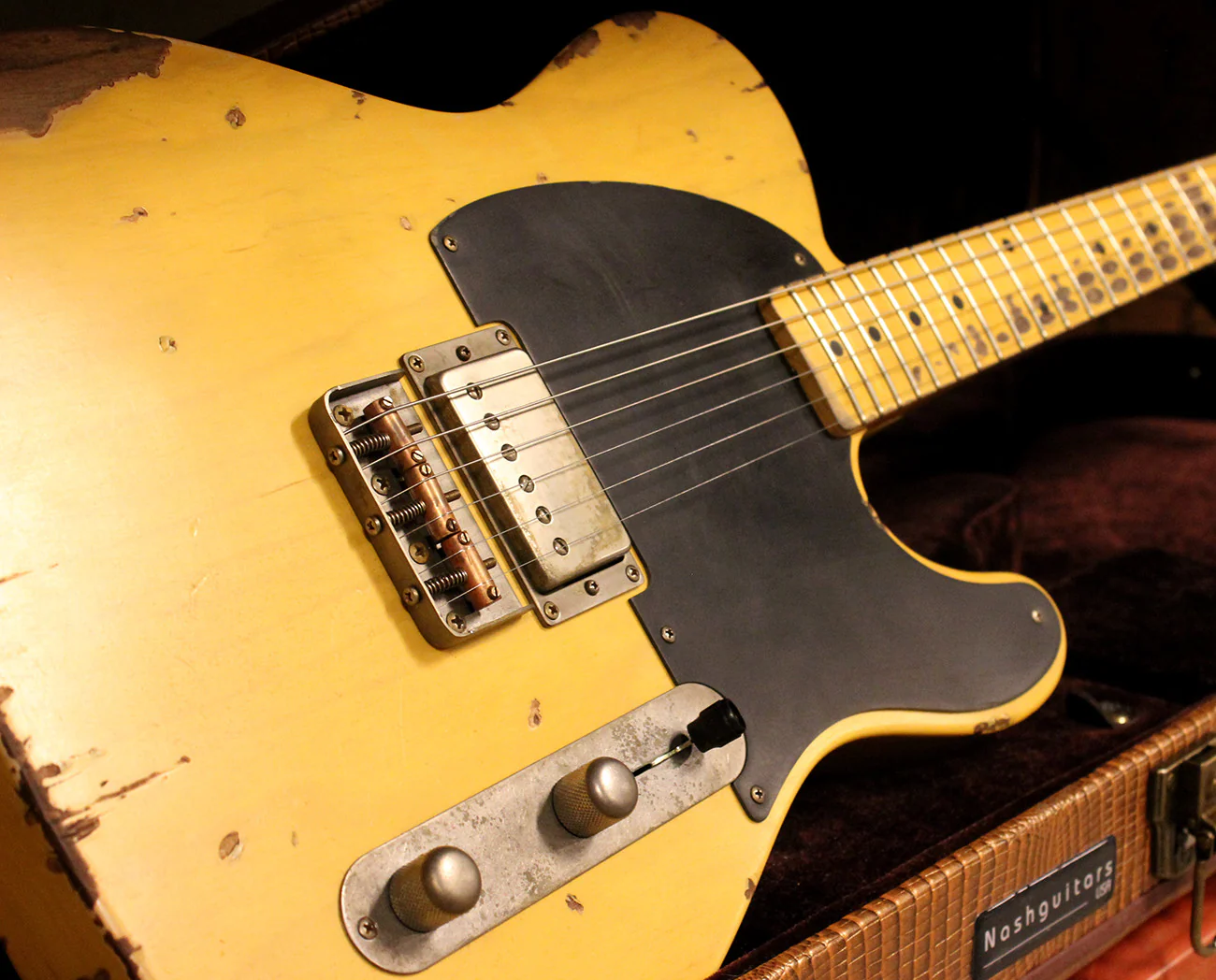 Nash E1HB Guitar, Butterscotch Blonde,  Dimarzio - Image 13