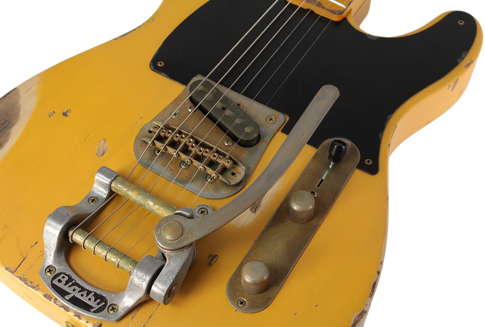 Nash E52 Guitar, Butterscotch Blonde, Bigsby, Heavy Relic - Image 3