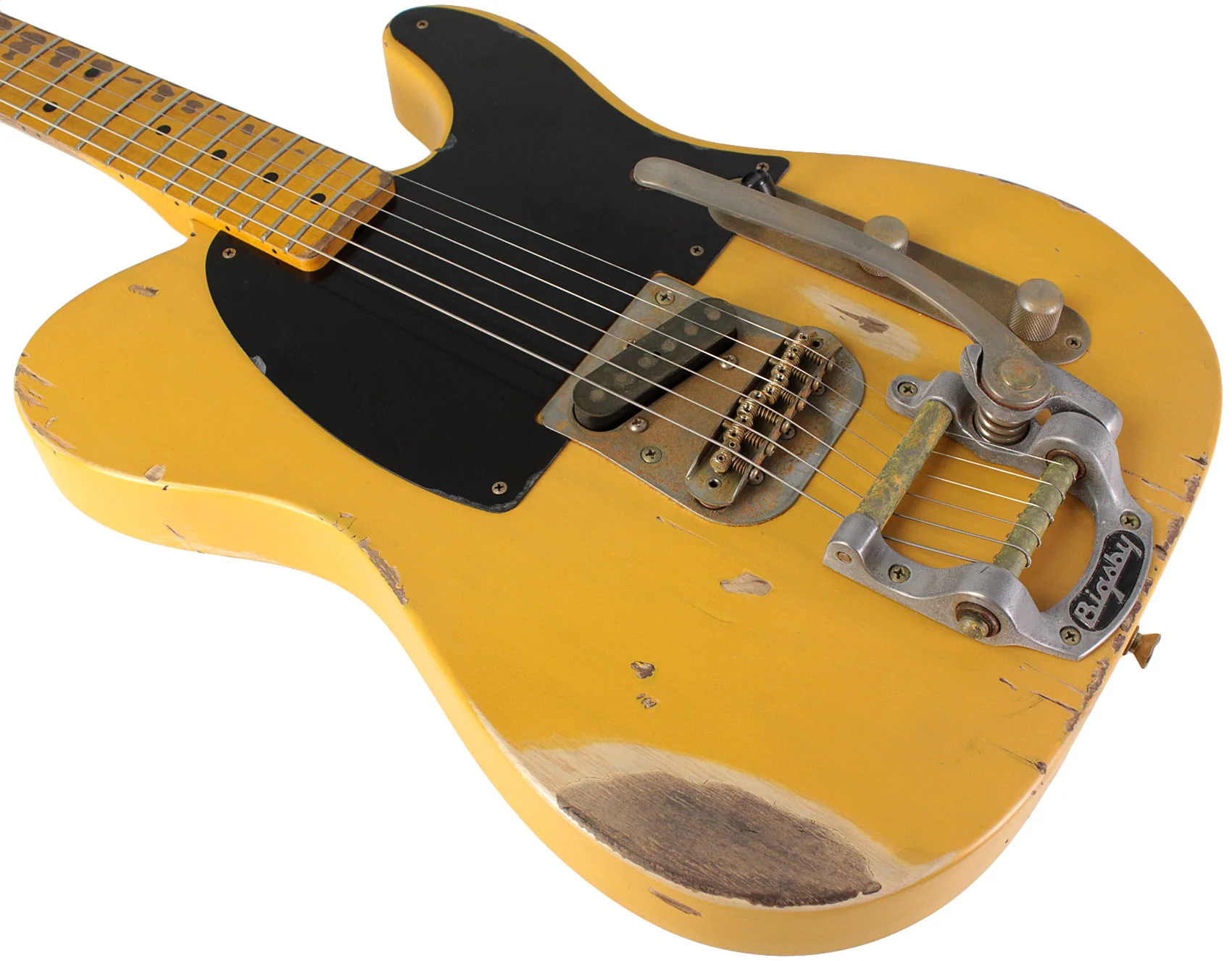 Nash E52 Guitar, Butterscotch Blonde, Bigsby, Heavy Relic - Image 4