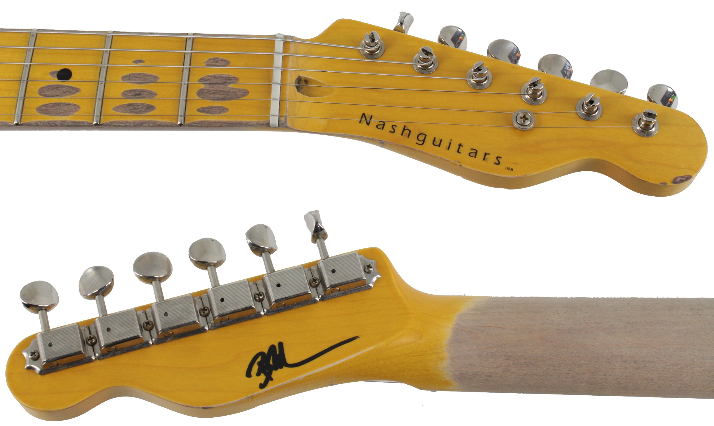 Nash GF-2 Gold Foil Guitar, Vintage White - Image 8