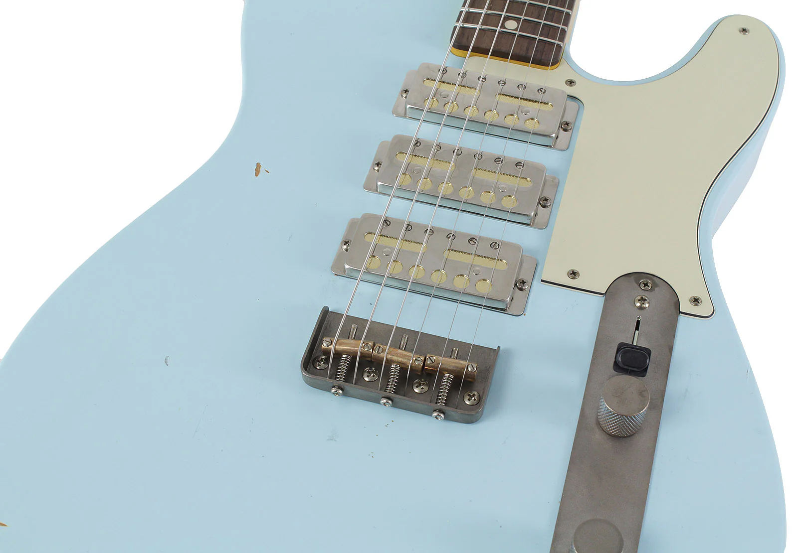 Nash GF-3 Gold Foil Guitar, Sonic Blue, Light Aging - Image 3