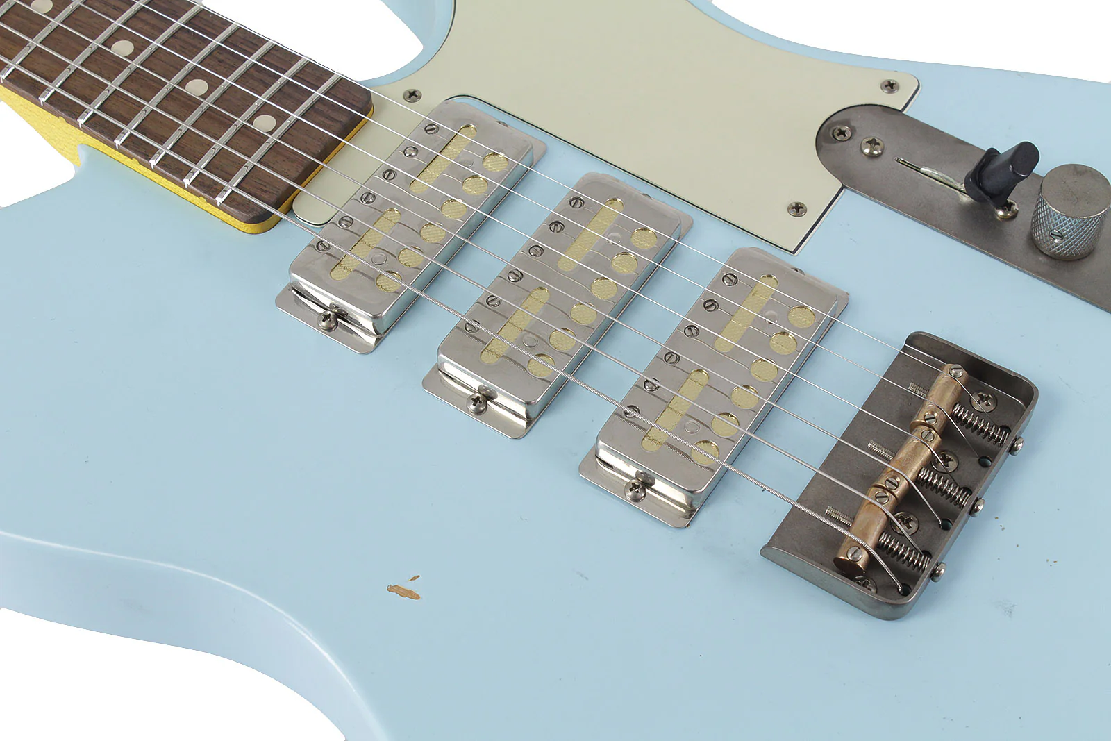 Nash GF-3 Gold Foil Guitar, Sonic Blue, Light Aging - Image 4
