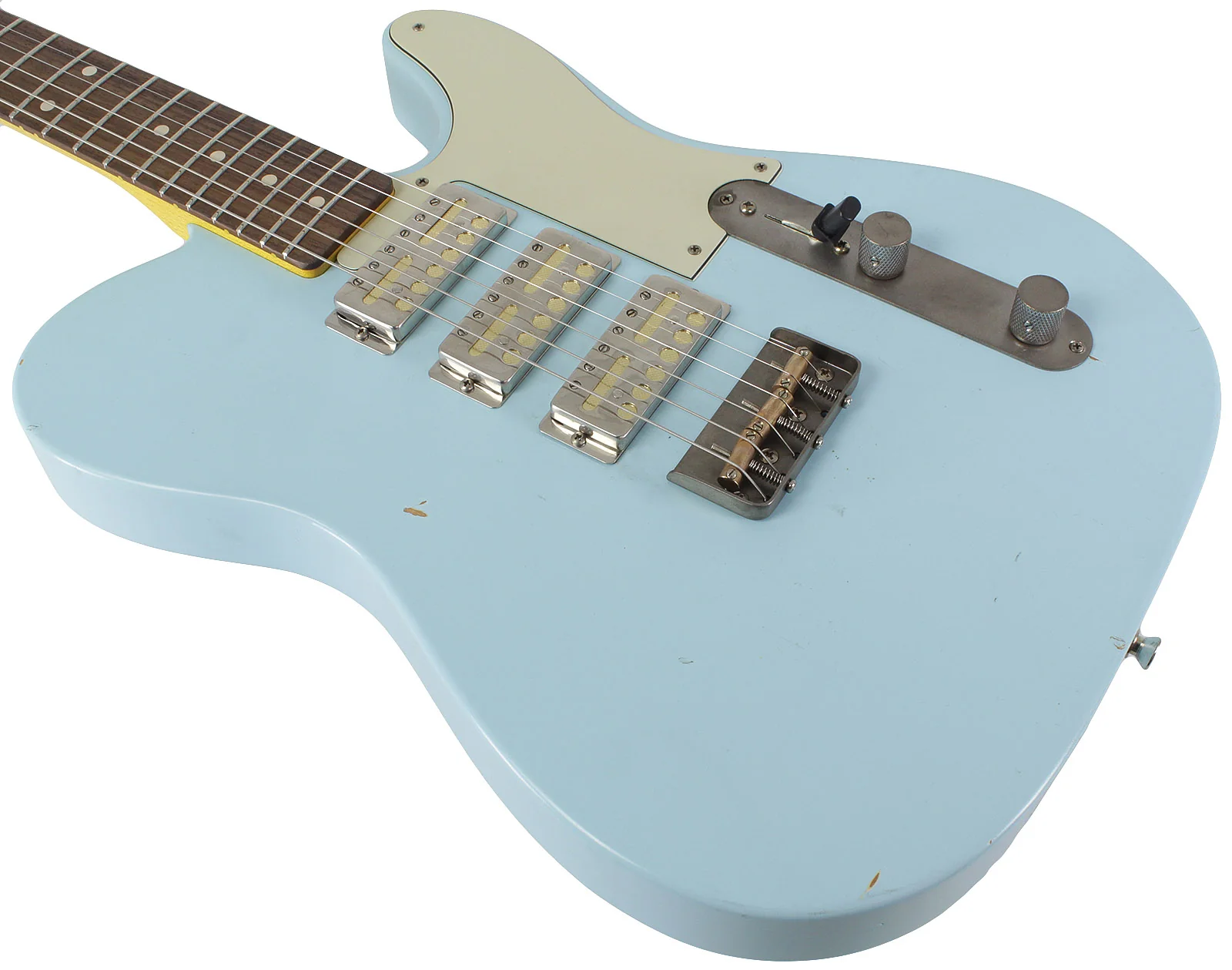 Nash GF-3 Gold Foil Guitar, Sonic Blue, Light Aging - Image 5