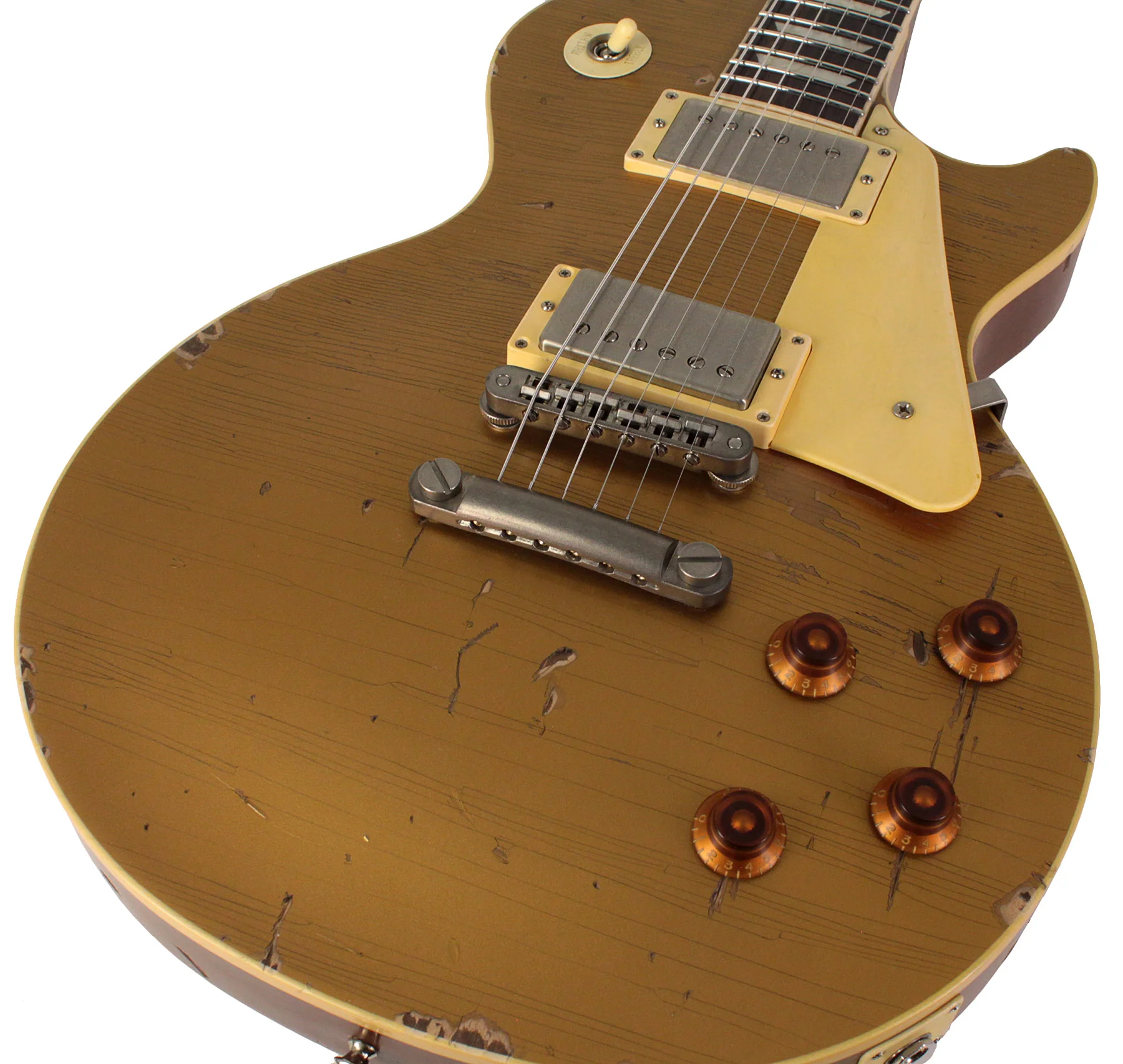 Nash Refinished Gibson Les Paul Guitar, Gold Top, Extra Heavy Aging - Image 3