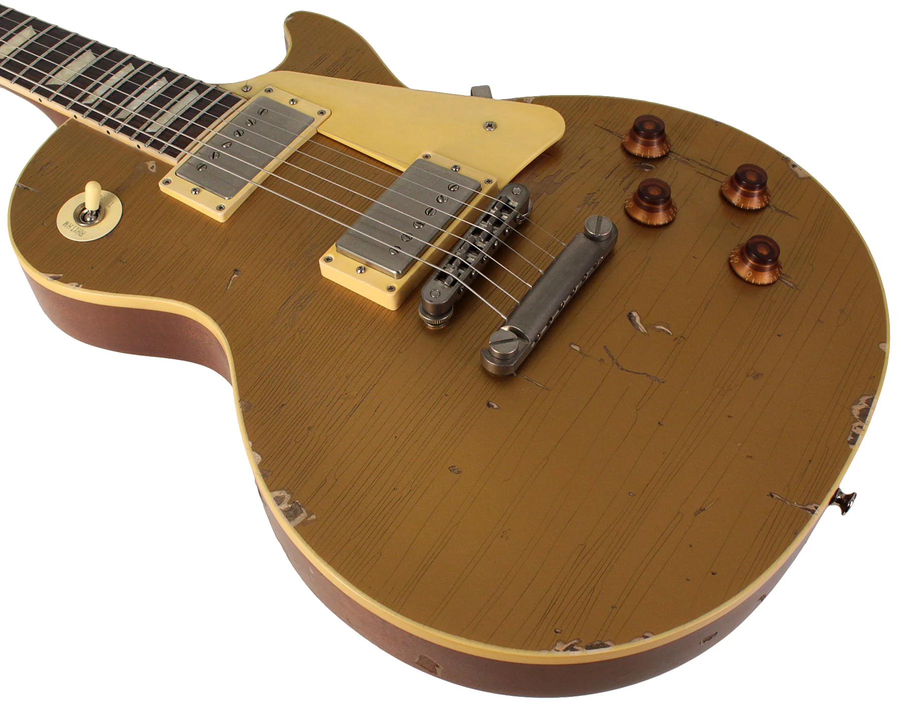 Nash Refinished Gibson Les Paul Guitar, Gold Top, Extra Heavy Aging - Image 4