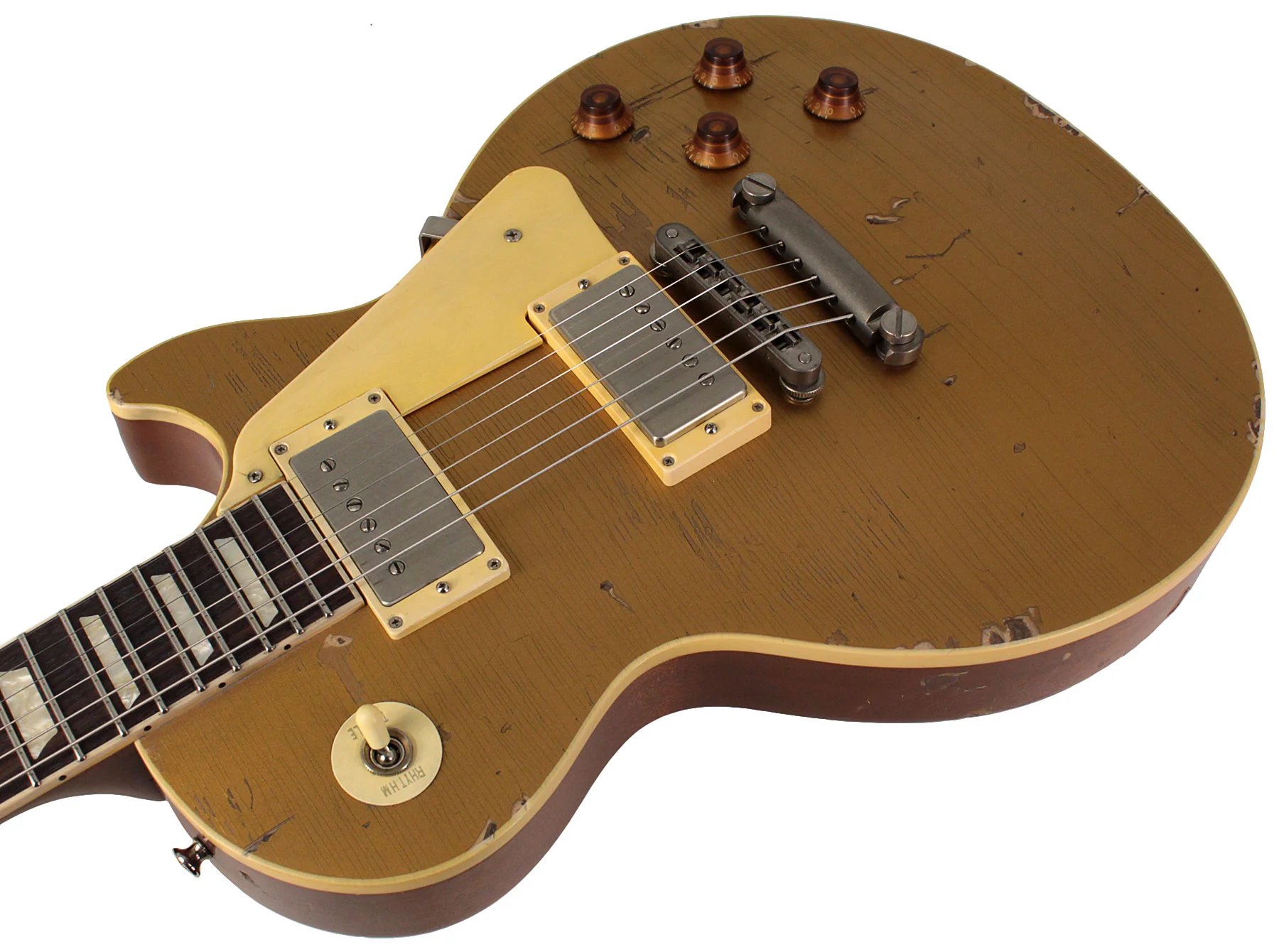 Nash Refinished Gibson Les Paul Guitar, Gold Top, Extra Heavy Aging - Image 5