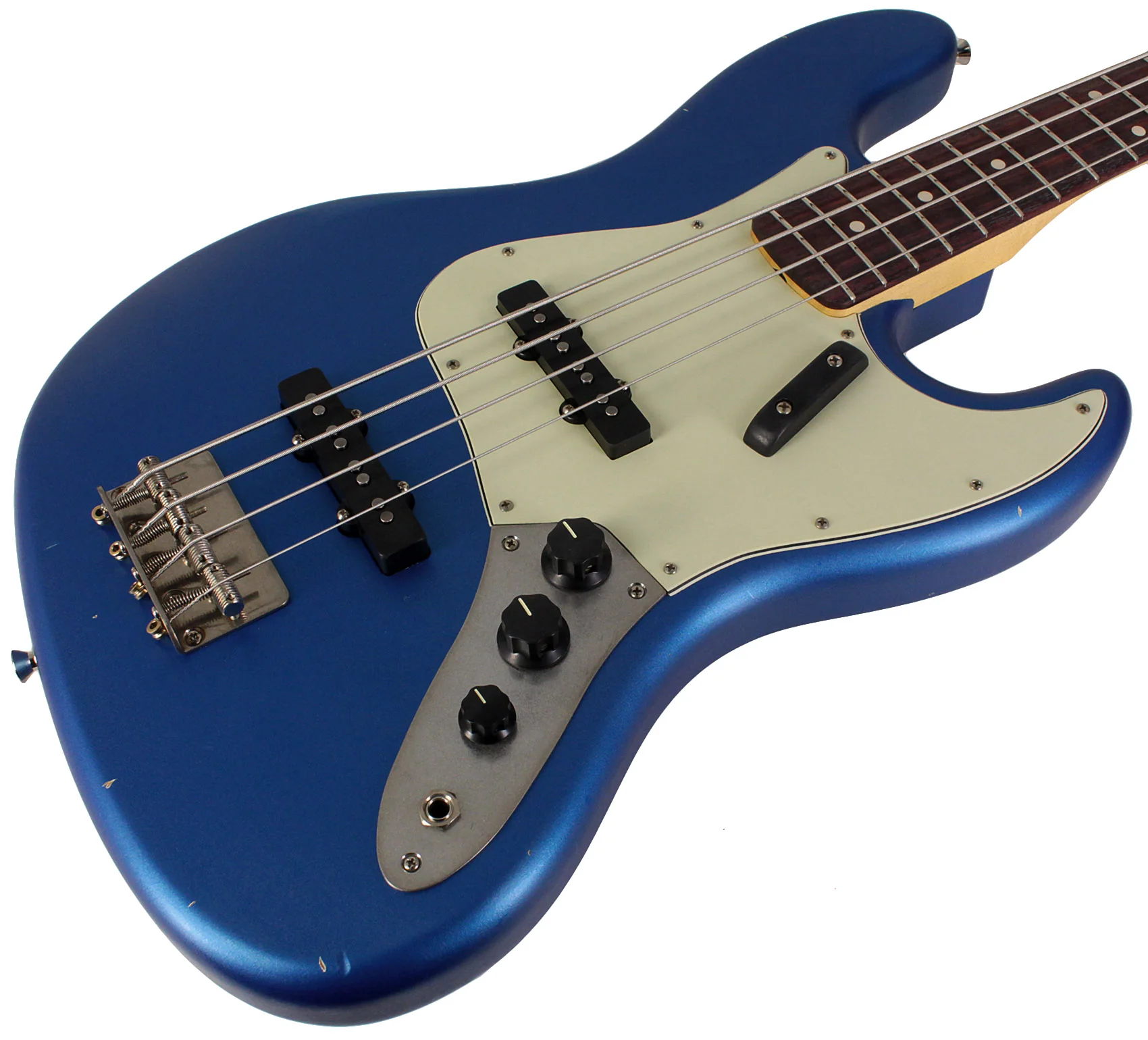 Nash JB63 Bass Guitar, Lake Placid Blue, Light Aging - Image 2