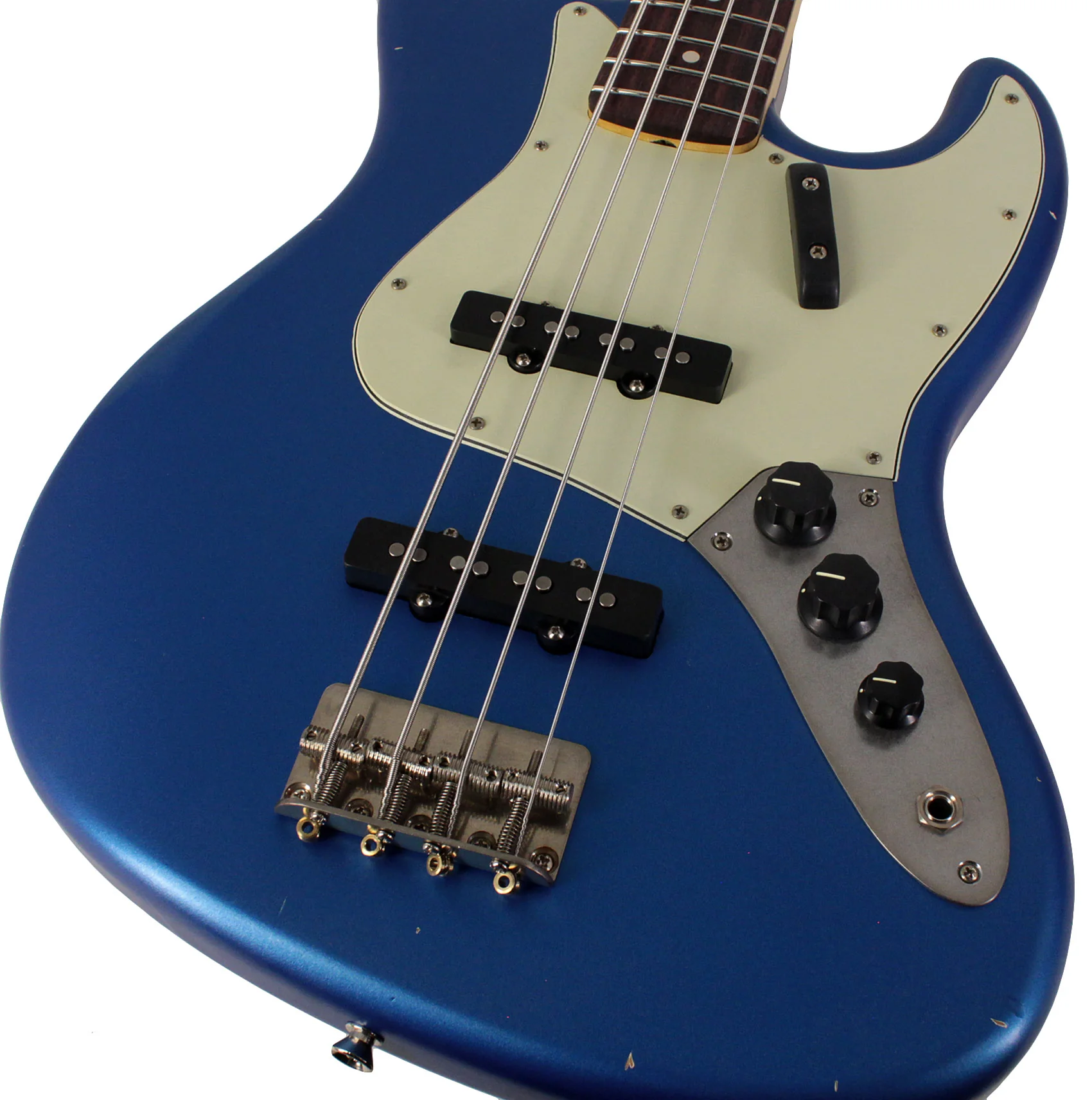 Nash JB63 Bass Guitar, Lake Placid Blue, Light Aging - Image 3
