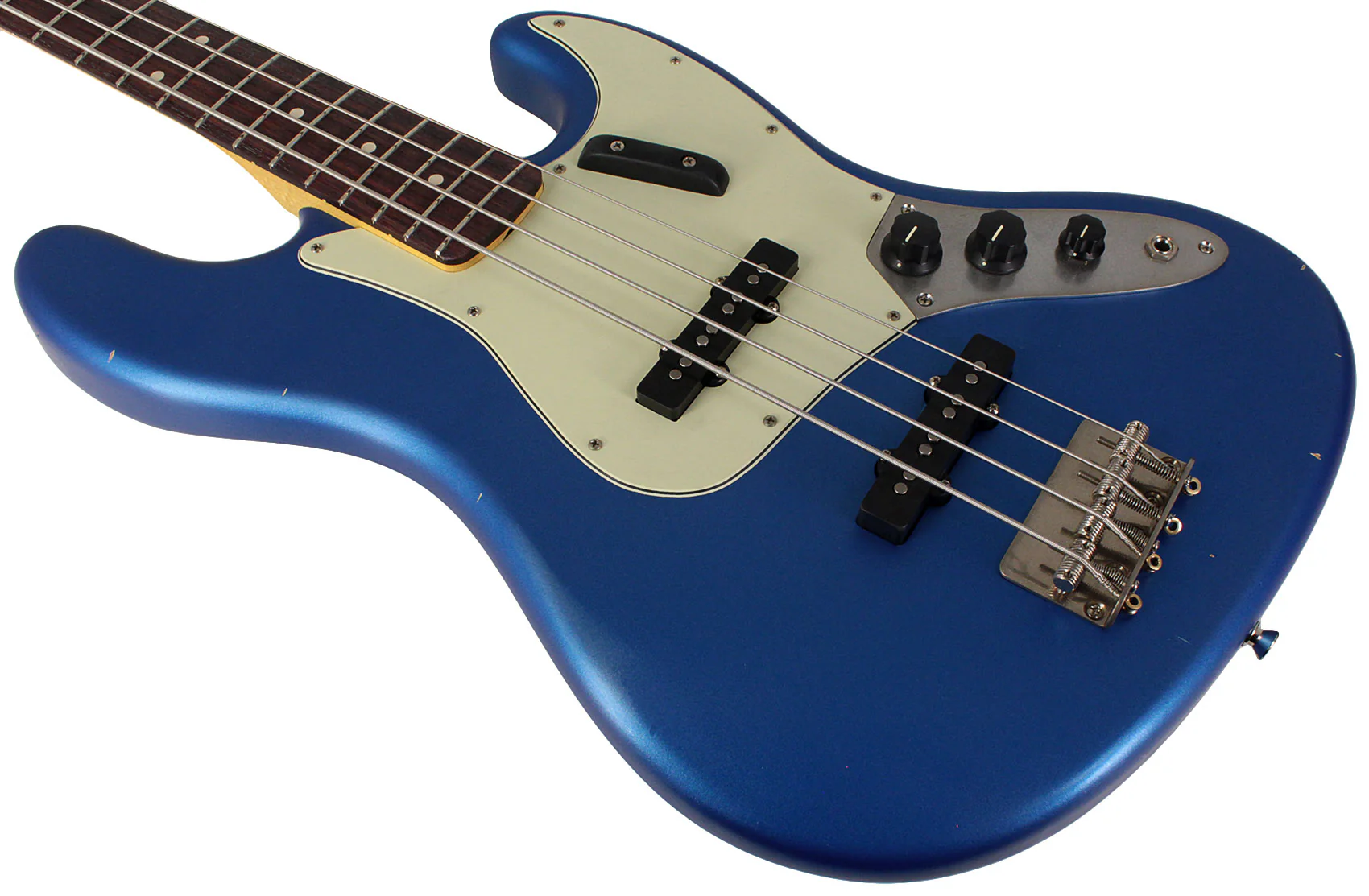 Nash JB63 Bass Guitar, Lake Placid Blue, Light Aging - Image 4