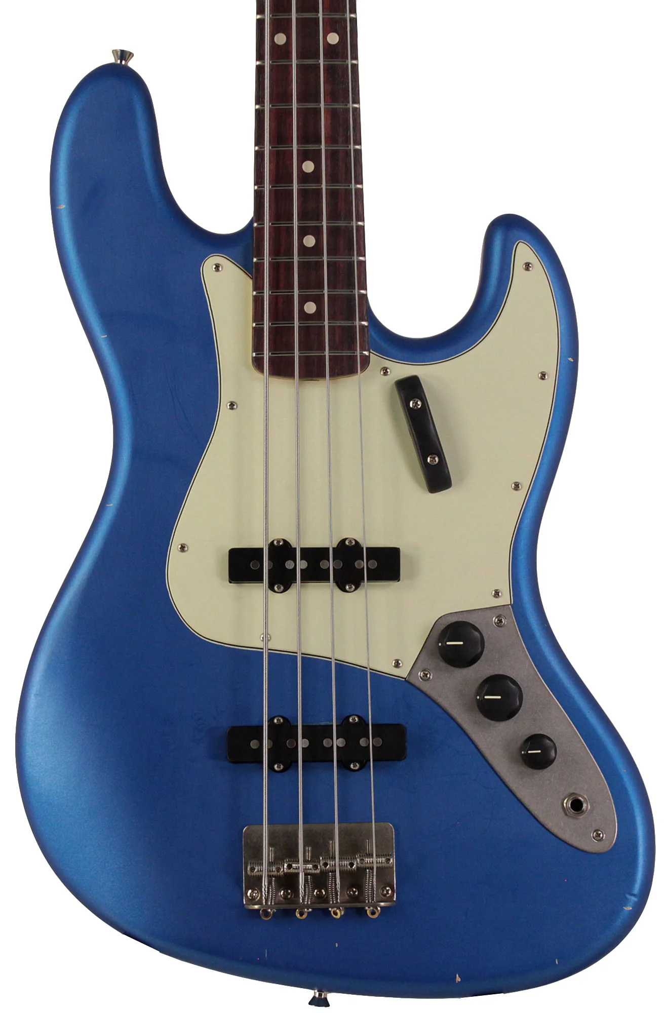 Nash JB63 Bass Guitar, Lake Placid Blue, Light Aging - Image 6
