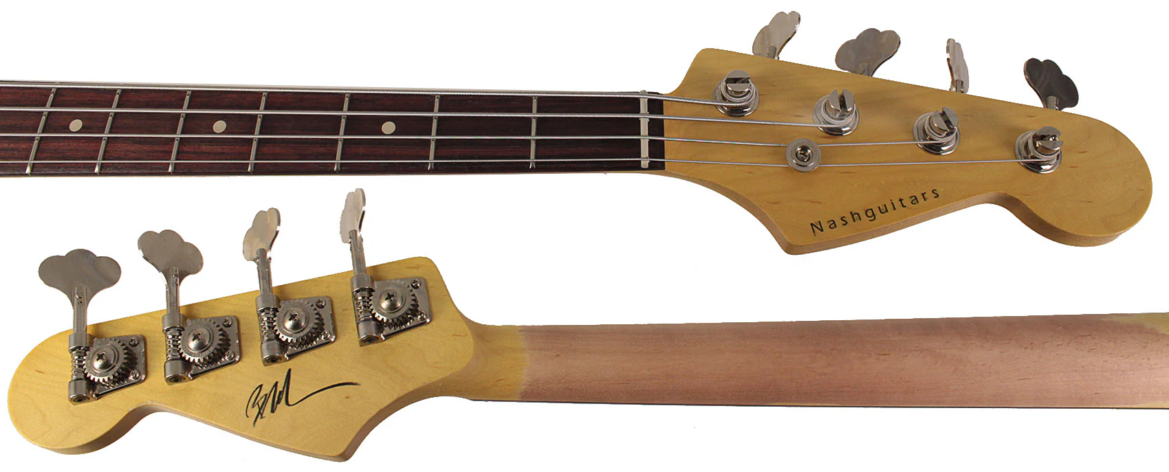 Nash JB63 Bass Guitar, Lake Placid Blue, Light Aging - Image 8