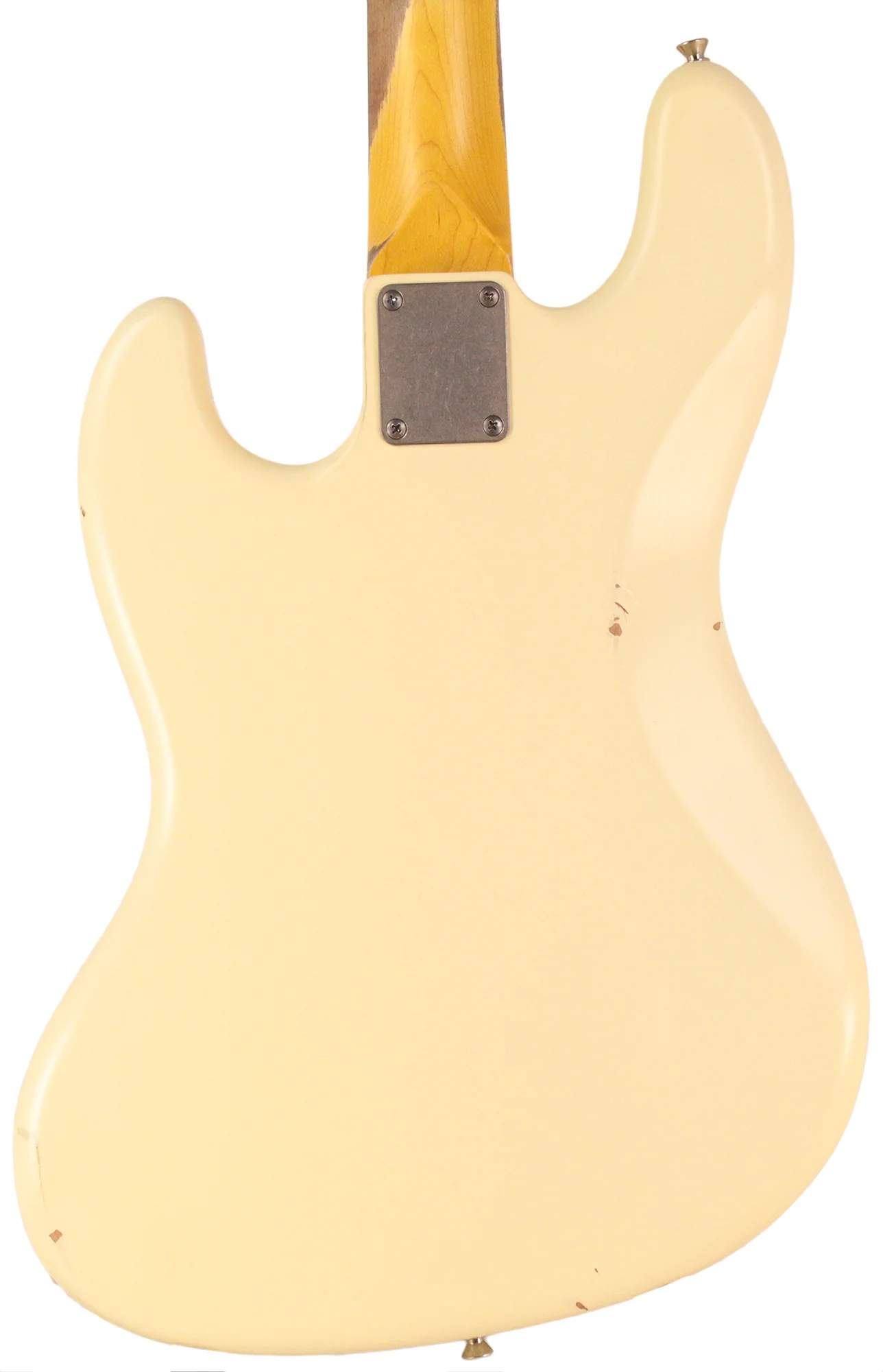 Nash JB63 Bass Guitar, Olympic White, Tortoise Shell, Light Aging - Image 5