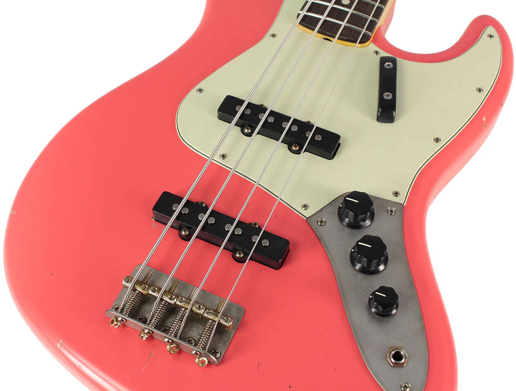 Nash JB63 Bass Guitar, Salmon, Light Aging - Image 3