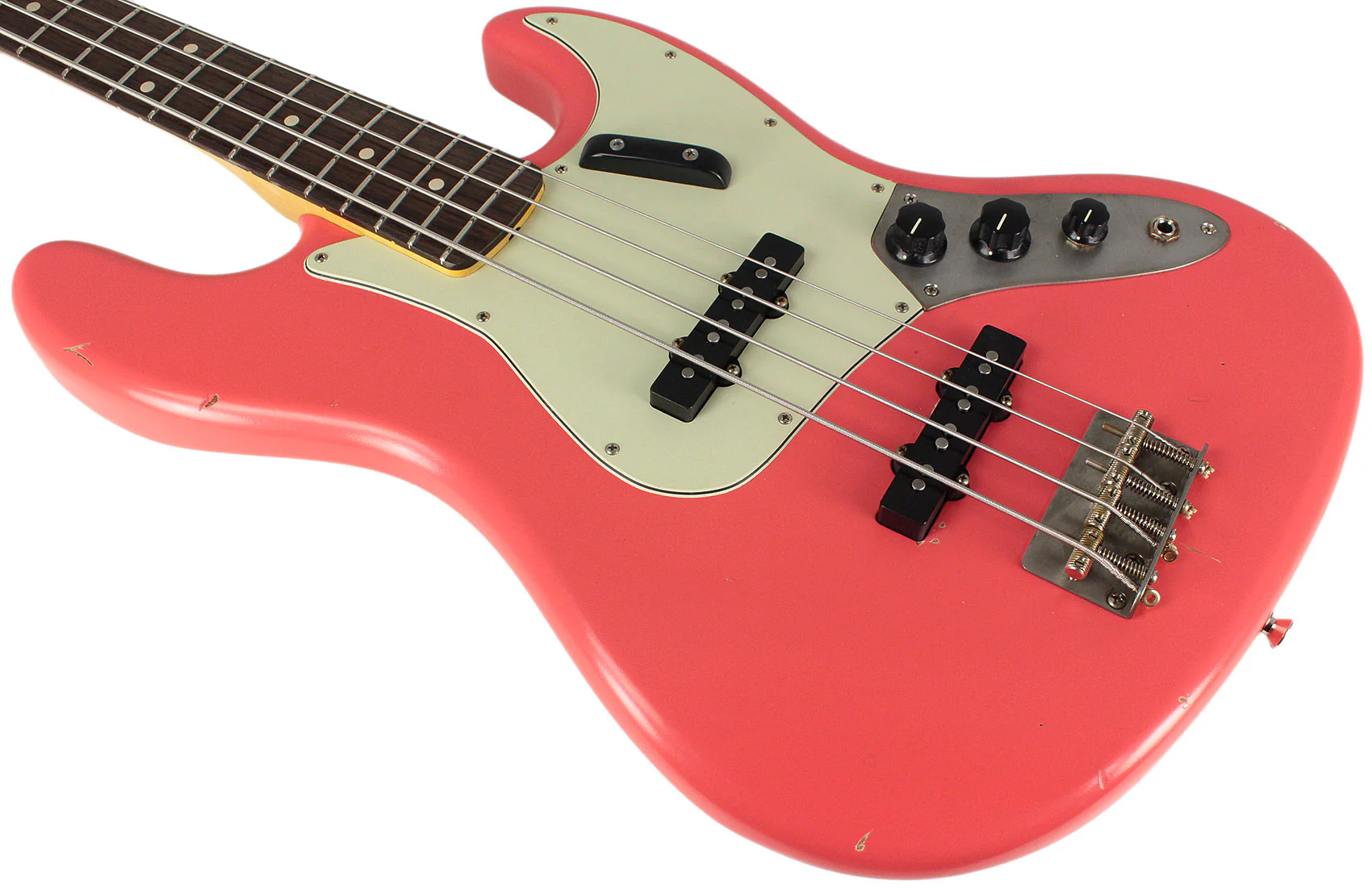 Nash JB63 Bass Guitar, Salmon, Light Aging - Image 4