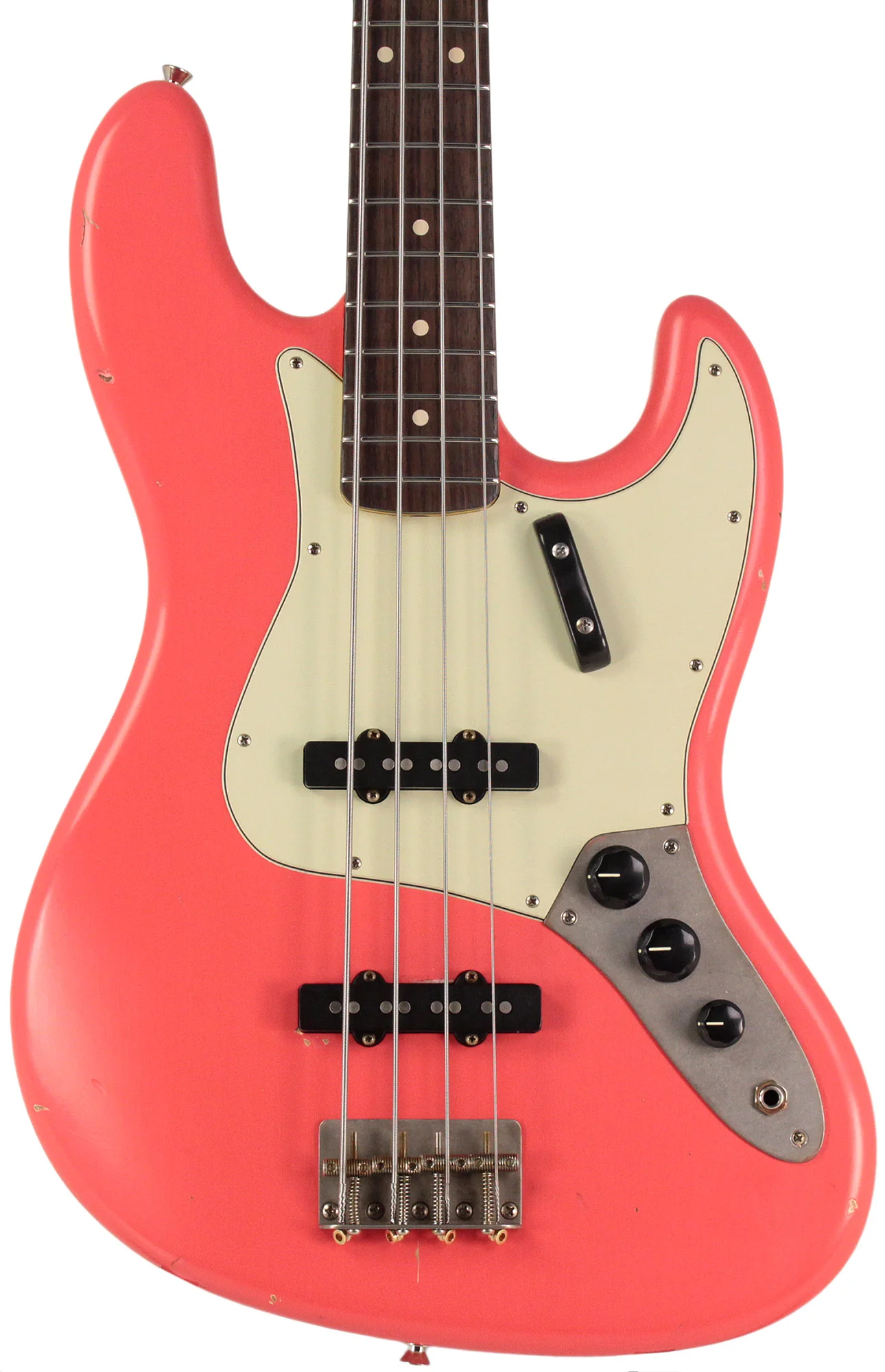 Nash JB63 Bass Guitar, Salmon, Light Aging - Image 6