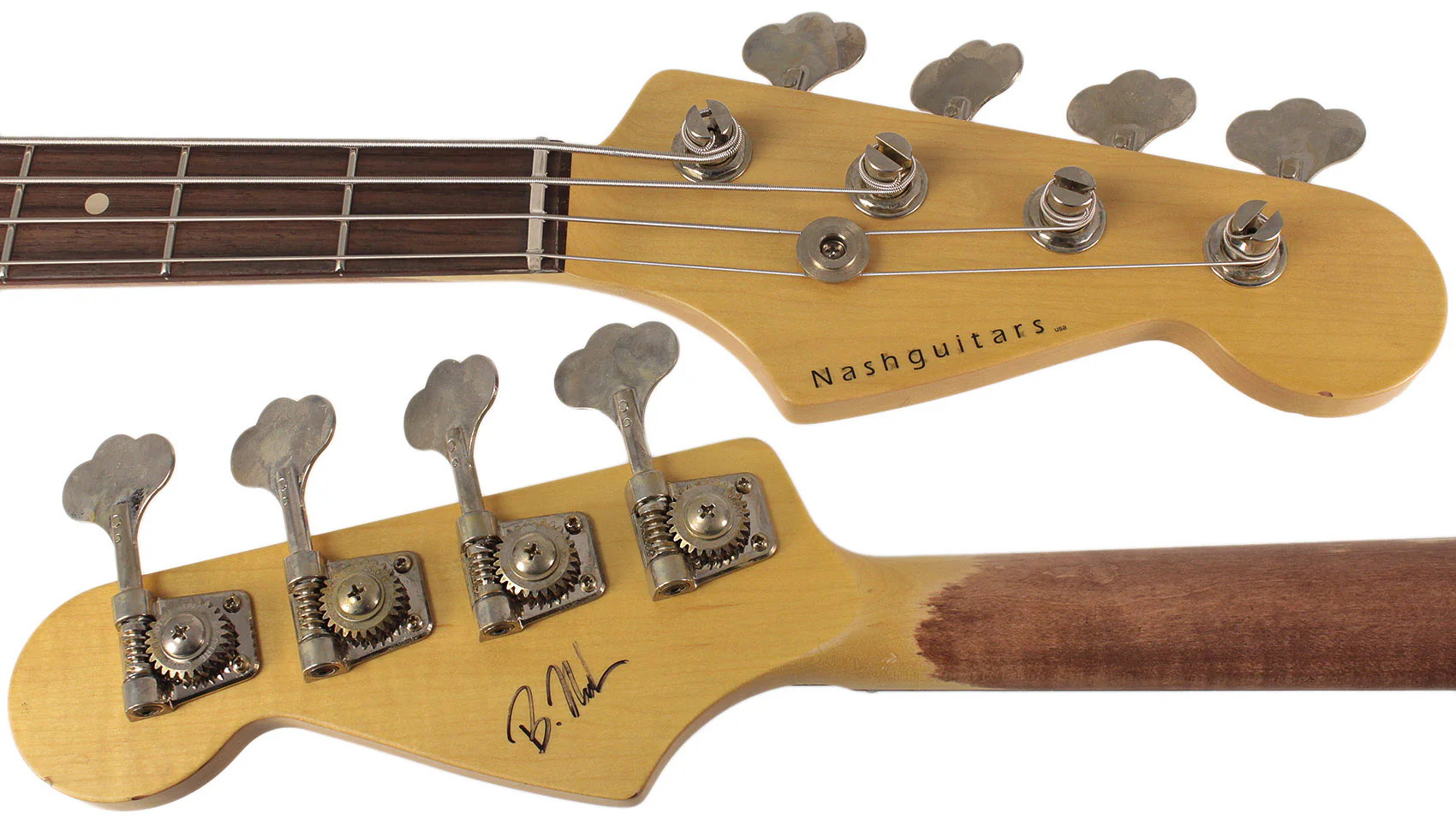 Nash JB63 Bass Guitar, Salmon, Light Aging - Image 8