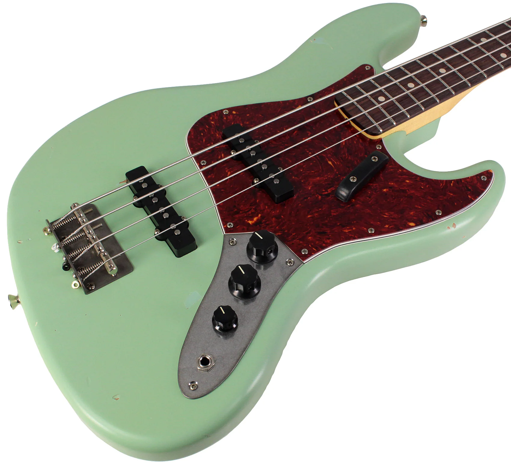 Nash JB63 Bass Guitar, Tortoise Shell, Surf Green, Light Aging - Image 2