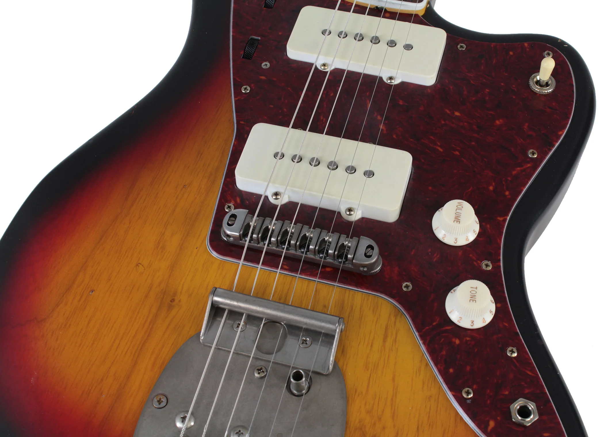 Nash JM63 Jazzmaster Guitar, 3 Tone Sunburst, Binding, Block Inlay - Image 6