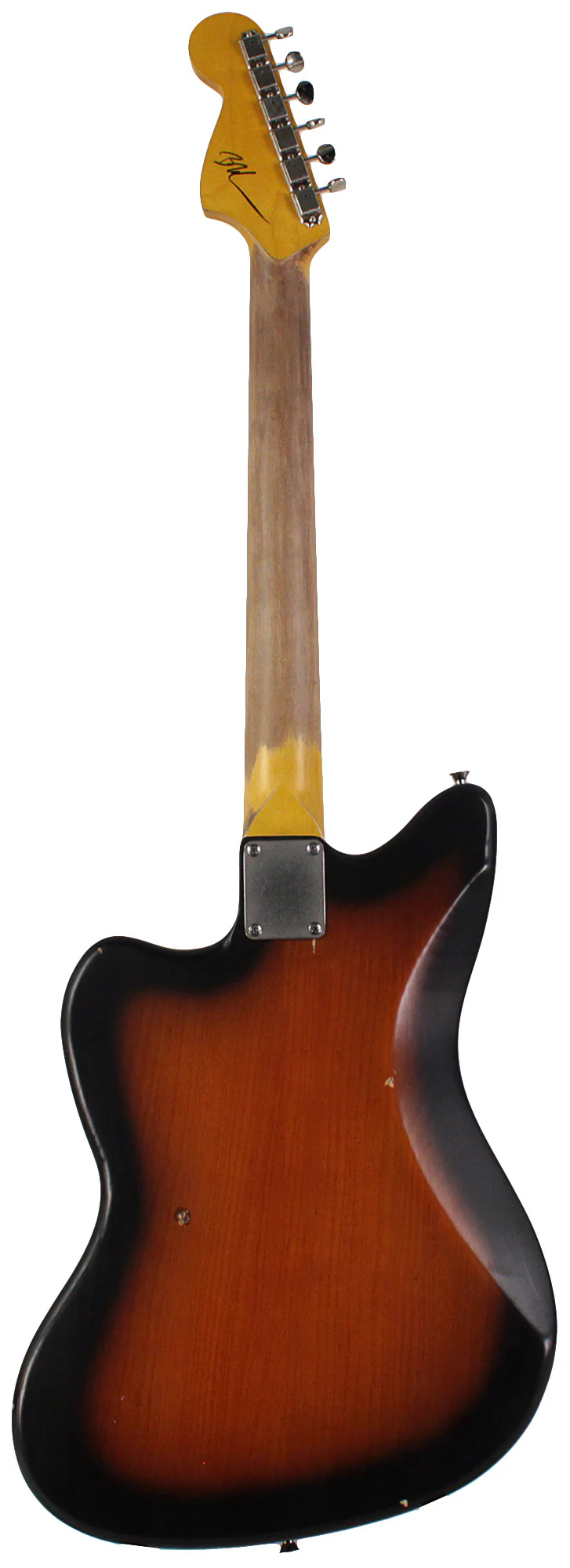 Nash JM63 Jazzmaster Guitar, 2 Tone Sunburst, Gold Pickguard, Light Aging - Image 7